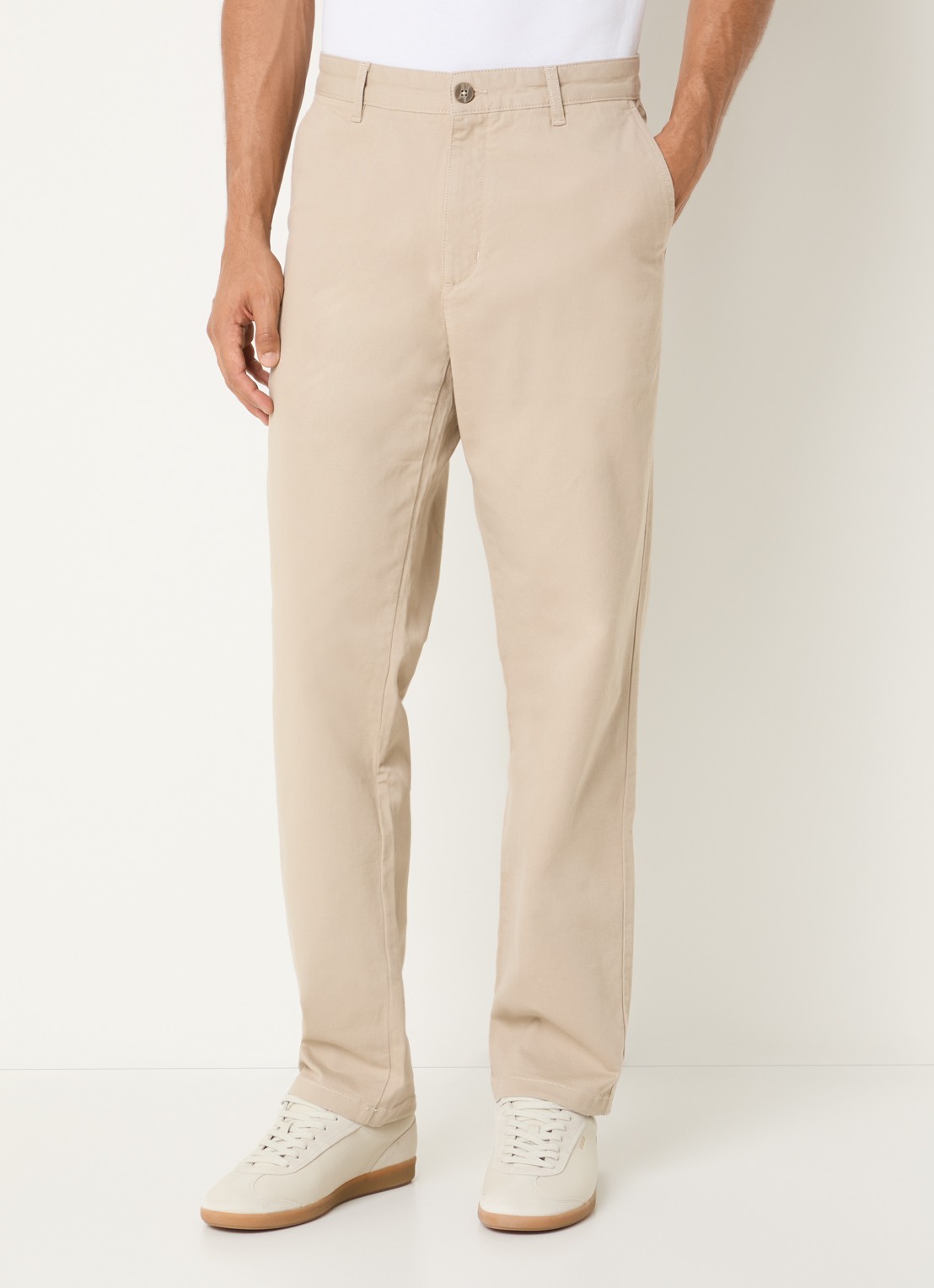 SAMSØE SAMSØE Saboris straight fit chino met steekzakken - detail 2 beige