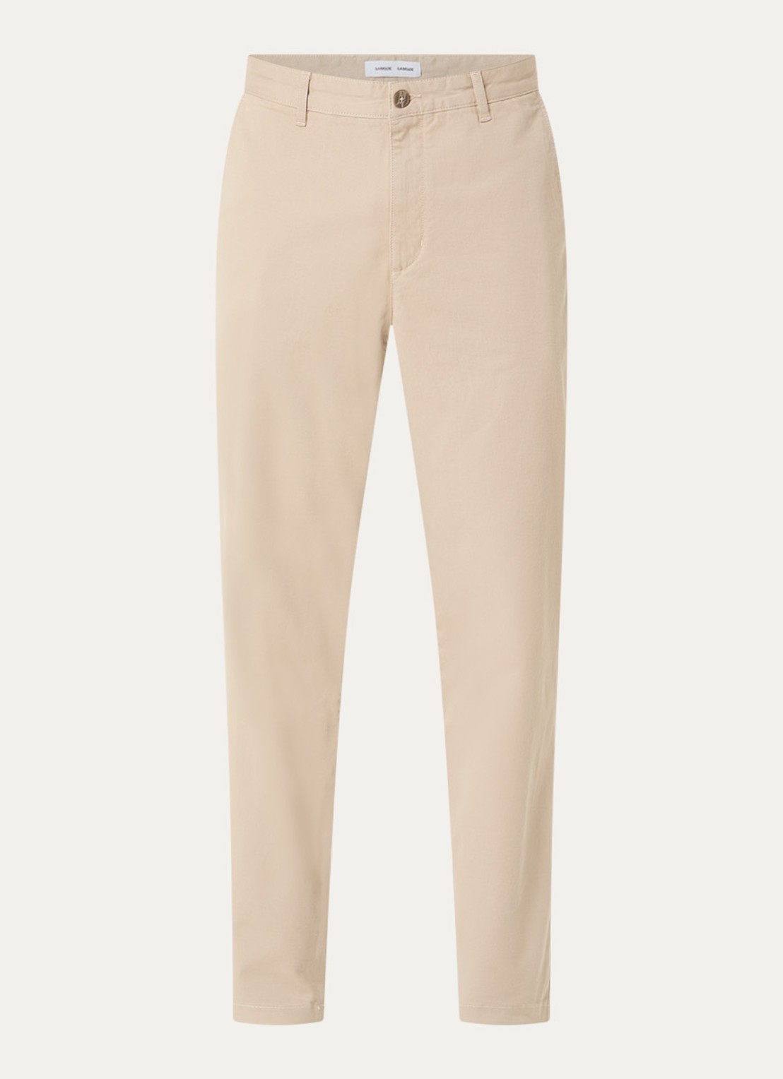 SAMSØE SAMSØE Saboris straight fit chino met steekzakken - voorkant 4 beige