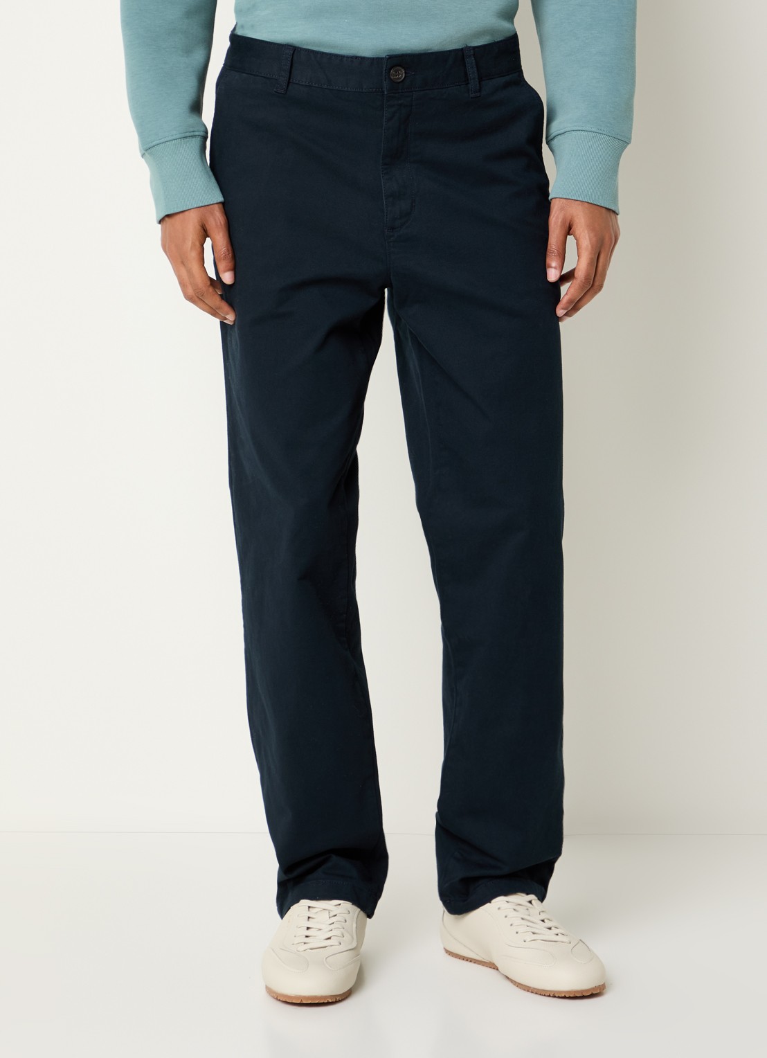 SAMSØE SAMSØE Saboris straight fit chino met steekzakken - detail 3 donkerblauw