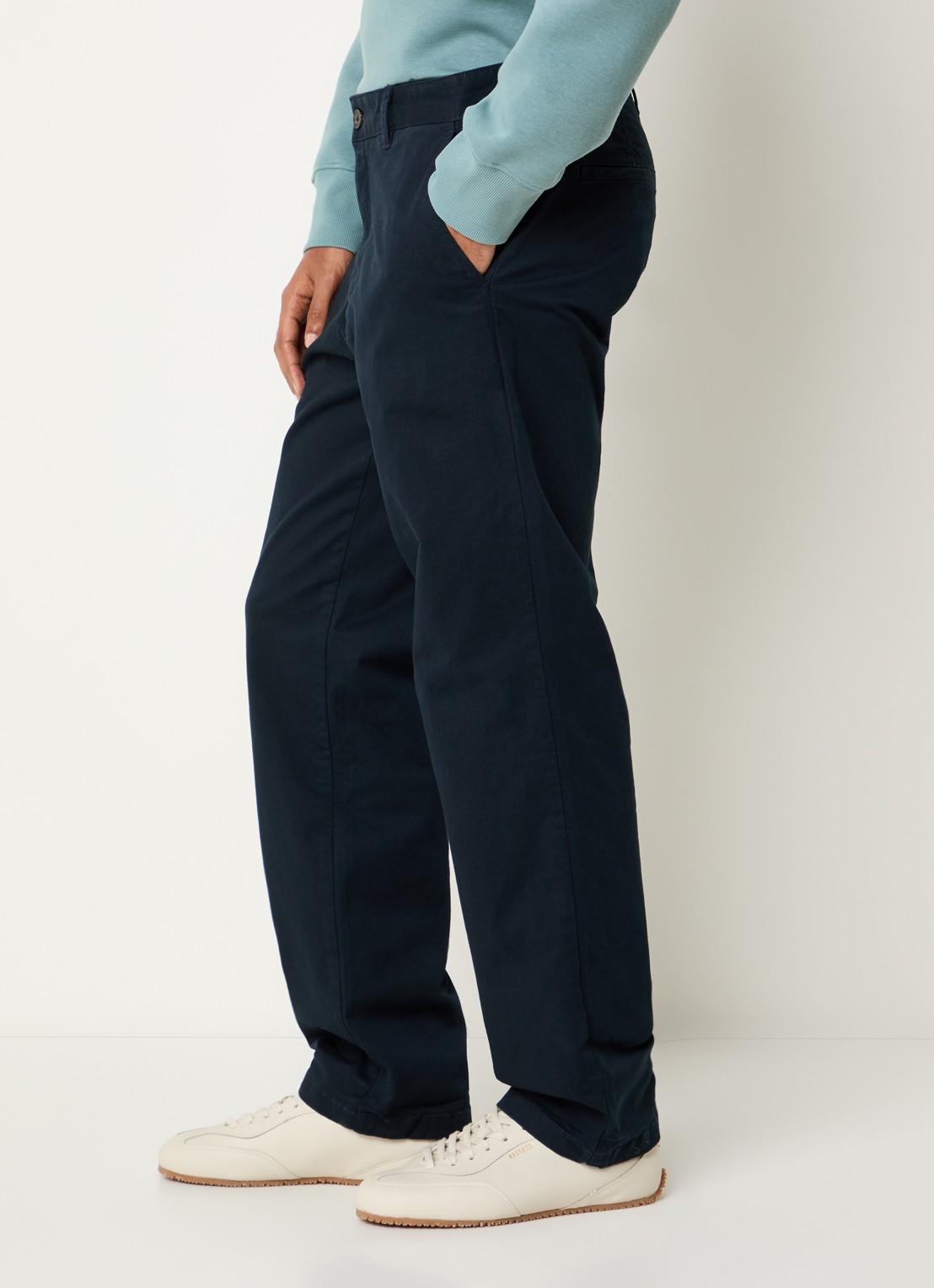 SAMSØE SAMSØE Saboris straight fit chino met steekzakken - detail 4 donkerblauw
