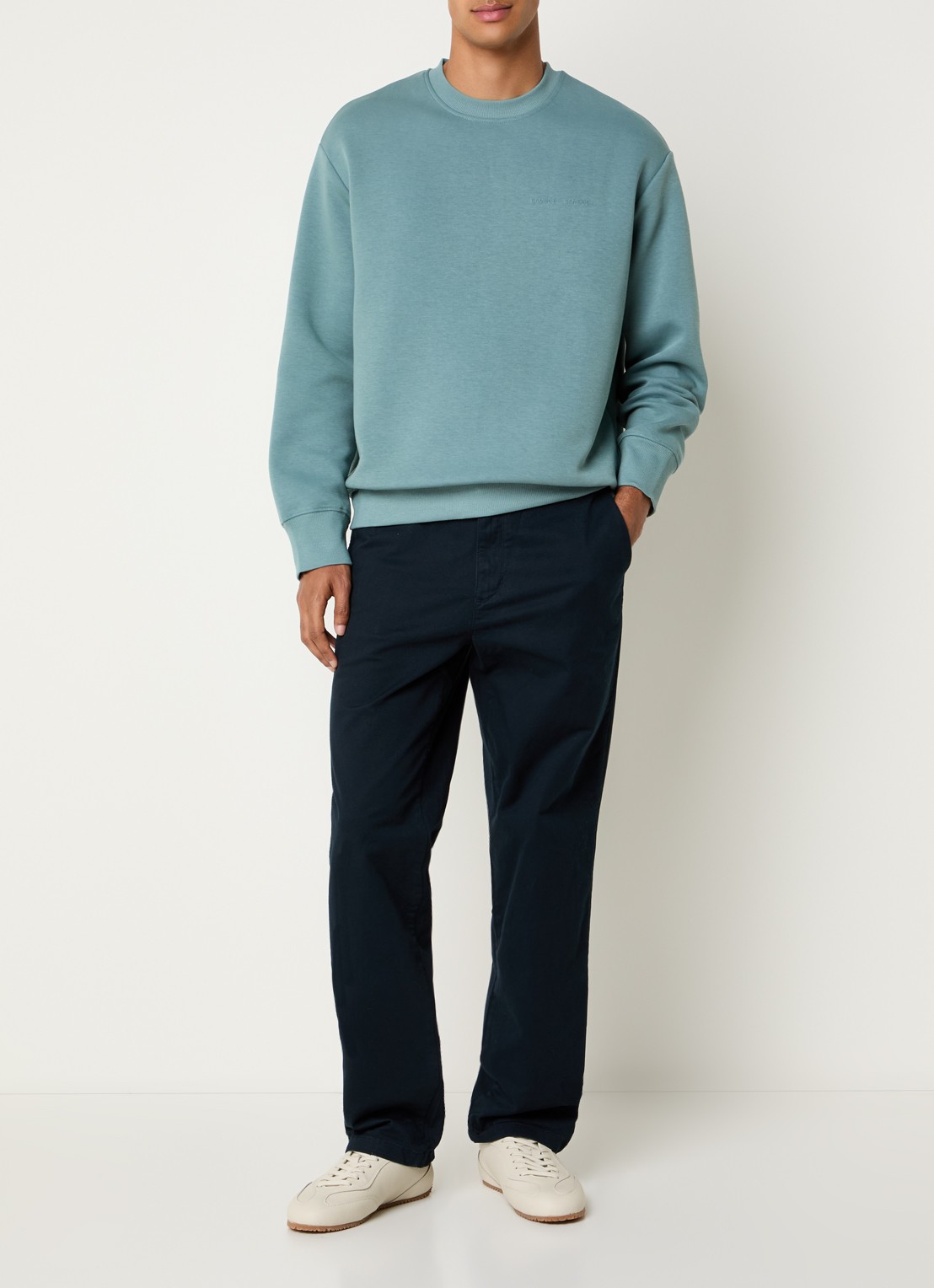 SAMSØE SAMSØE Saboris straight fit chino met steekzakken - voorkant 2 donkerblauw
