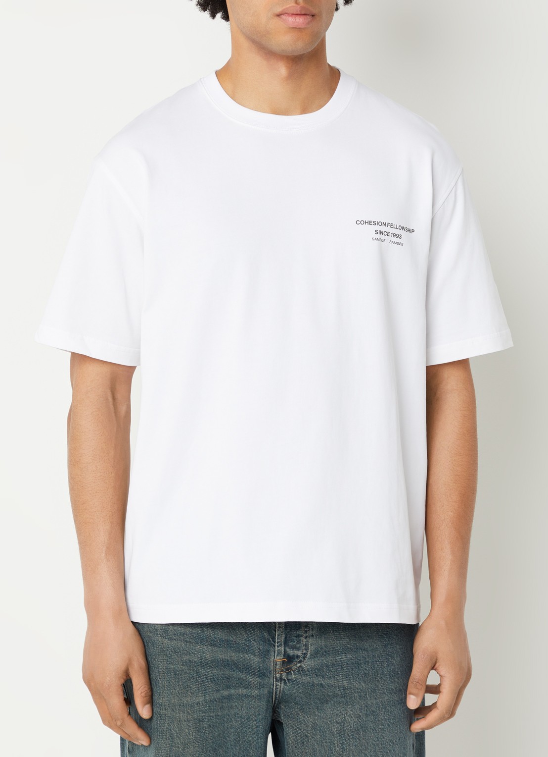 SAMSØE SAMSØE Sacohen T-shirt met logo- en backprint - achterkant 2 groen