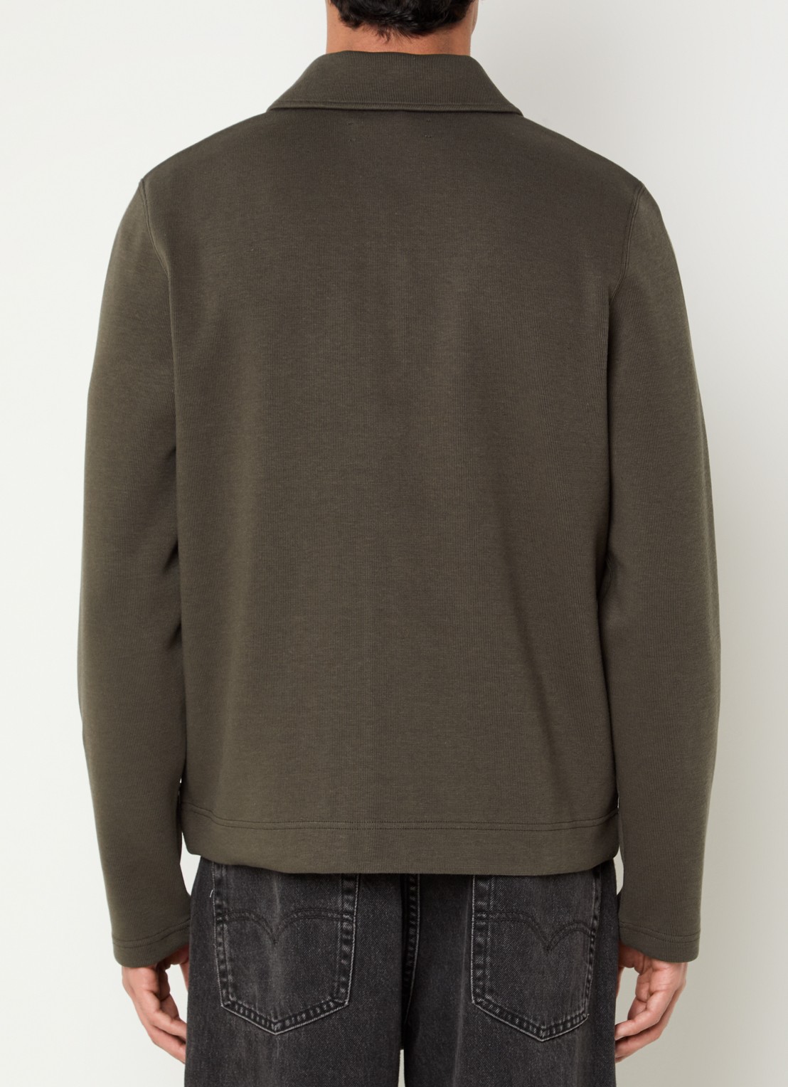 SAMSØE SAMSØE Sahannes sweatvest met kraag - achterkant 4 donkergrijs