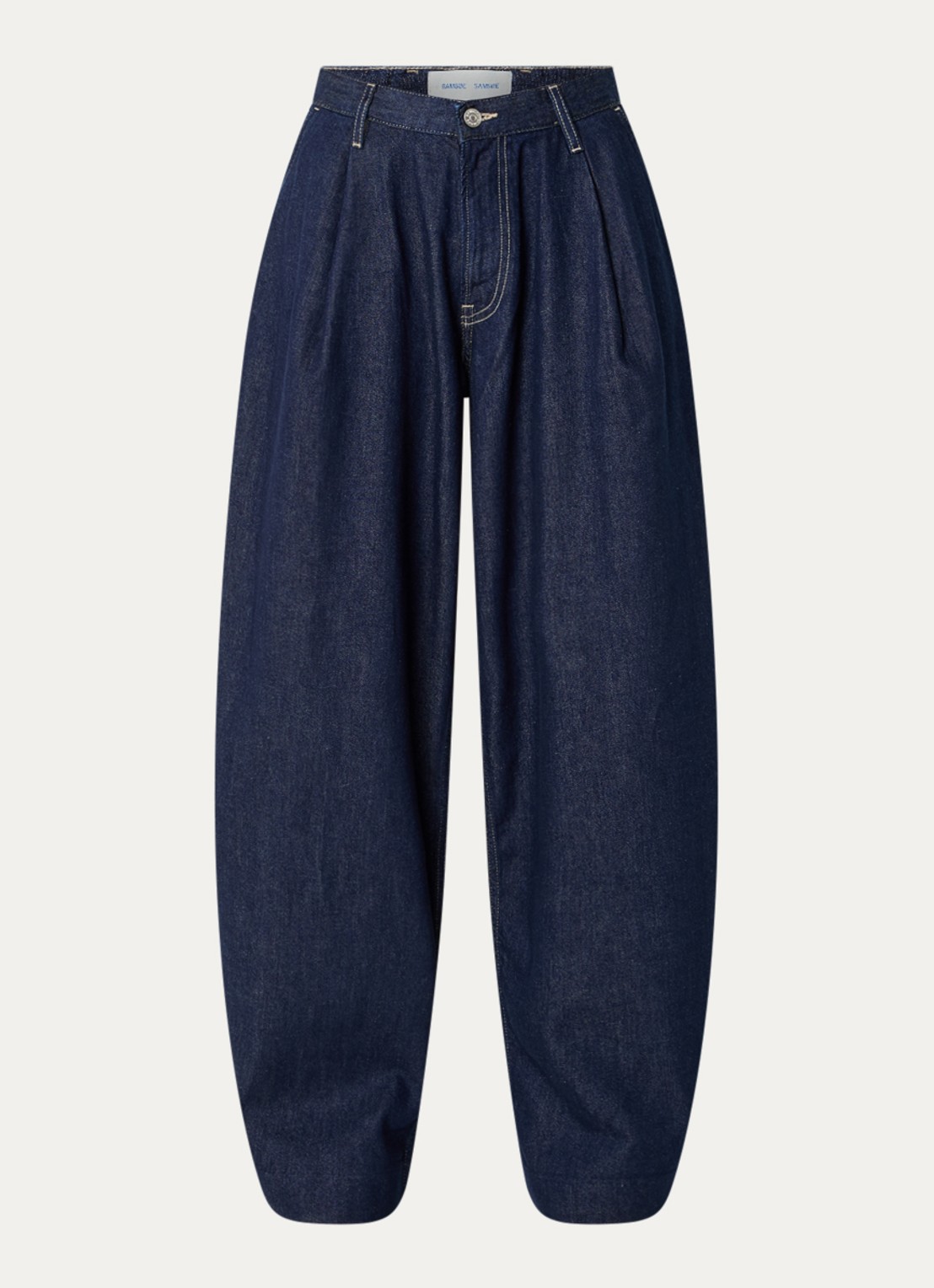 SAMSØE SAMSØE Saharper high waist loose fit jeans met donkere wassing - voorkant 3 indigo