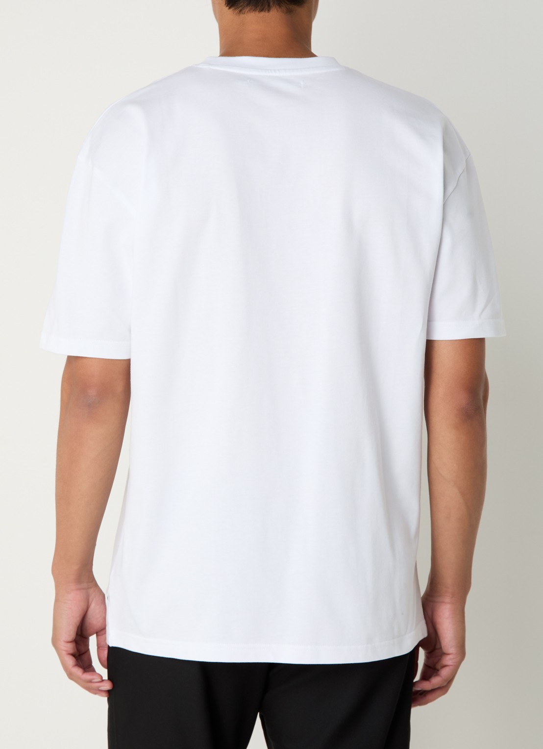 SAMSØE SAMSØE Sahudson T-shirt van  katoen - achterkant wit