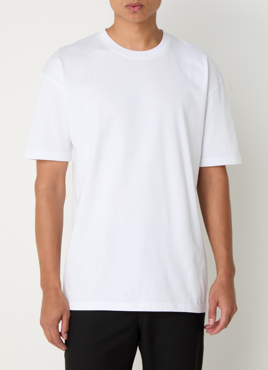 SAMSØE SAMSØE Sahudson T-shirt van  katoen - detail 2 wit