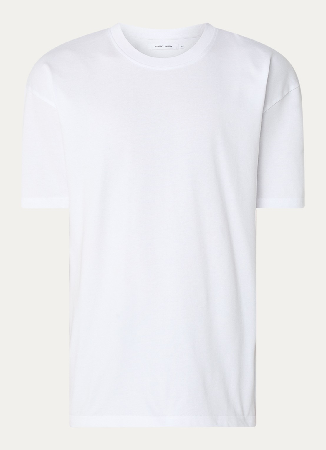 SAMSØE SAMSØE Sahudson T-shirt van  katoen - voorkant 3 wit