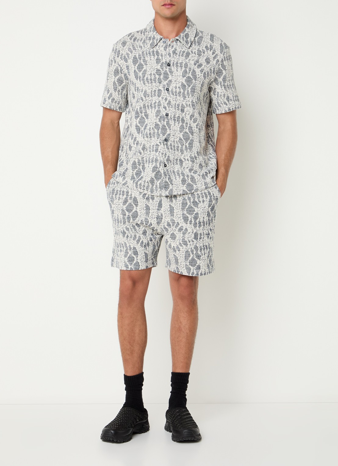 SAMSØE SAMSØE Sajabari straight fit korte broek met steekzakken - voorkant 3 indigo