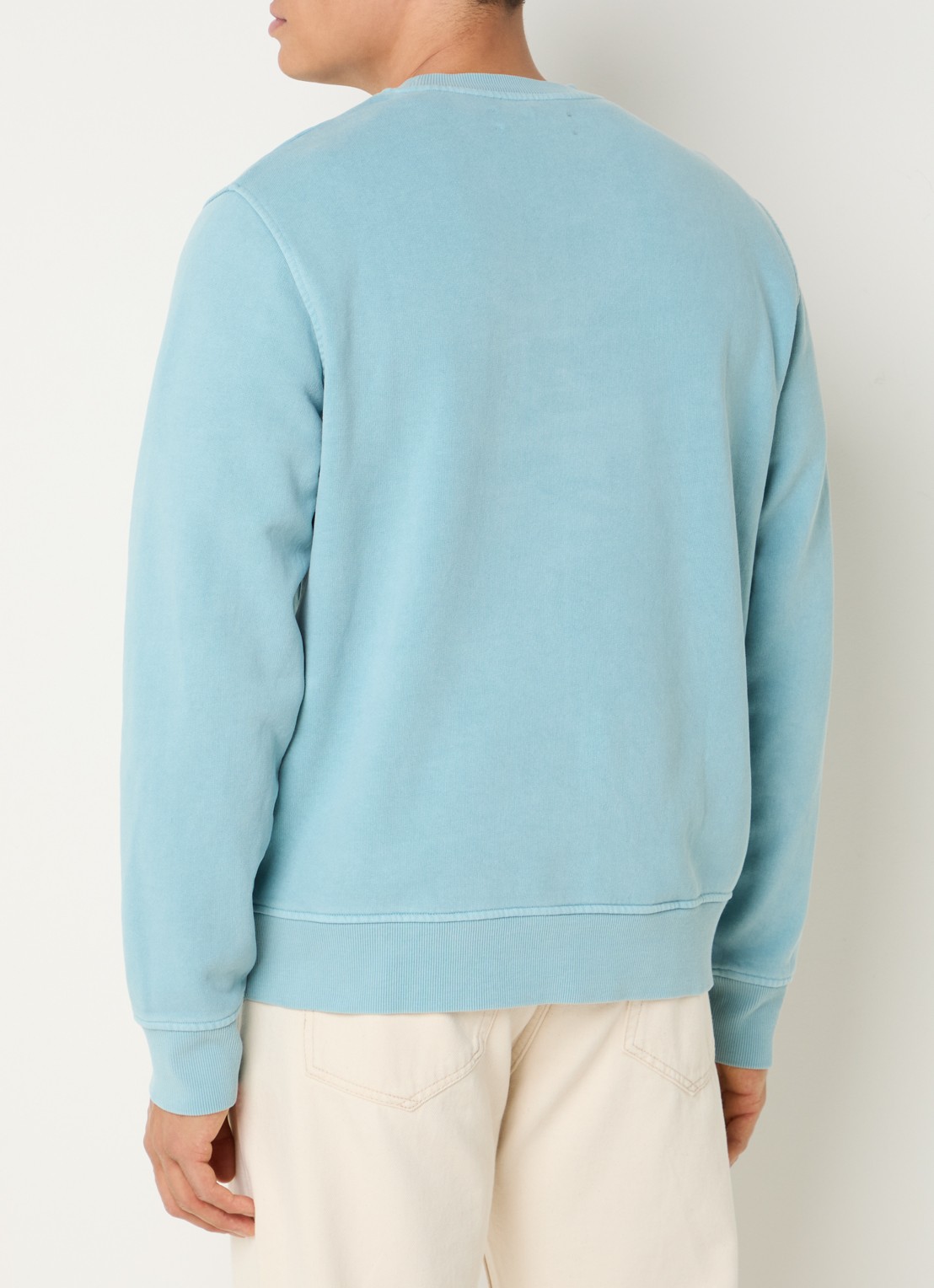SAMSØE SAMSØE Sajoel sweater met logo - achterkant 4 blauwgrijs