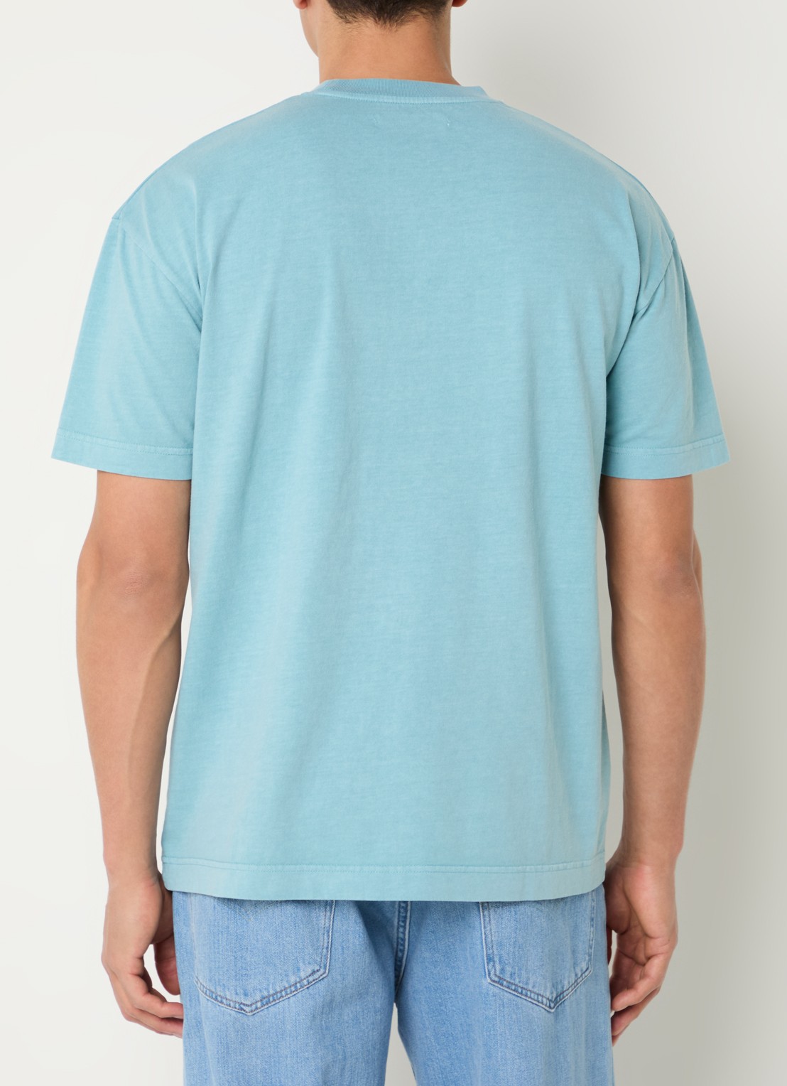 SAMSØE SAMSØE Sajoel T-shirt met logo - achterkant 2 aquablauw
