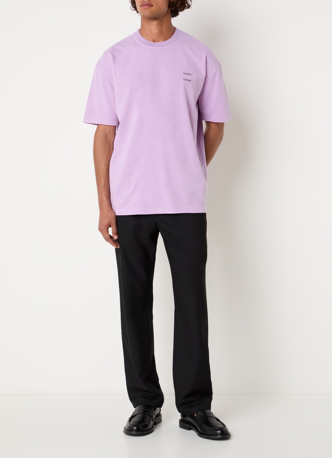 SAMSØE SAMSØE Sajoel T-shirt met logo - voorkant 4 lila