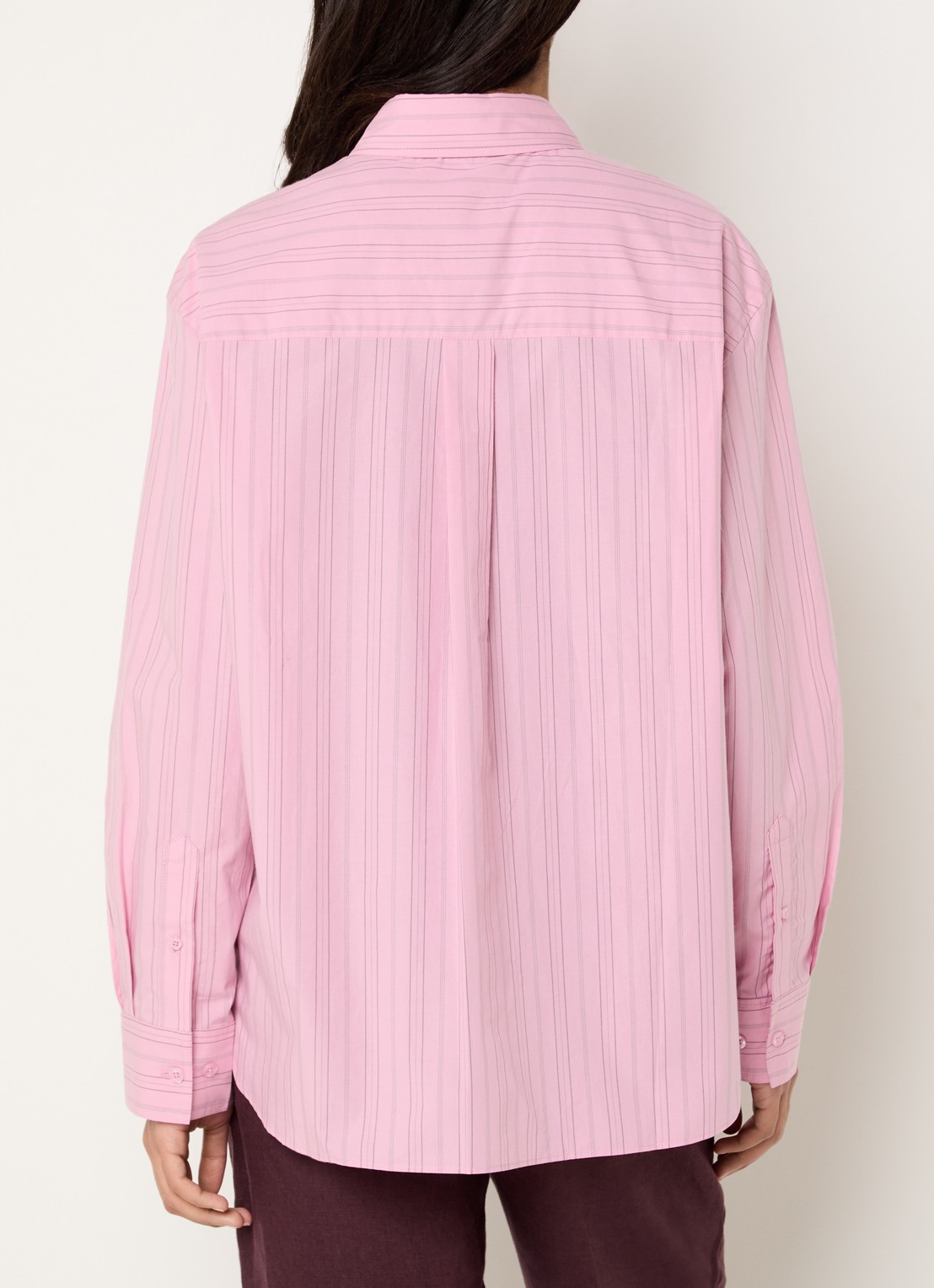 SAMSØE SAMSØE Salova blouse met streepprint - achterkant 3 roze