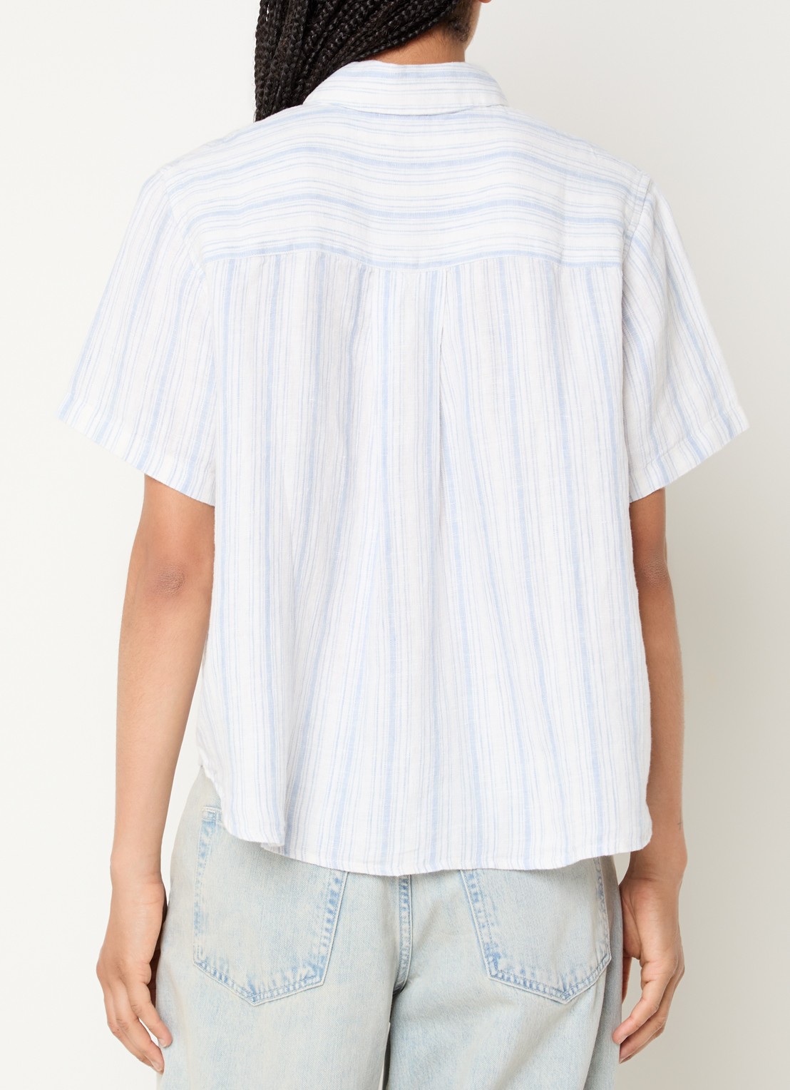 SAMSØE SAMSØE Samina blouse met streepprint - achterkant 3 blauw