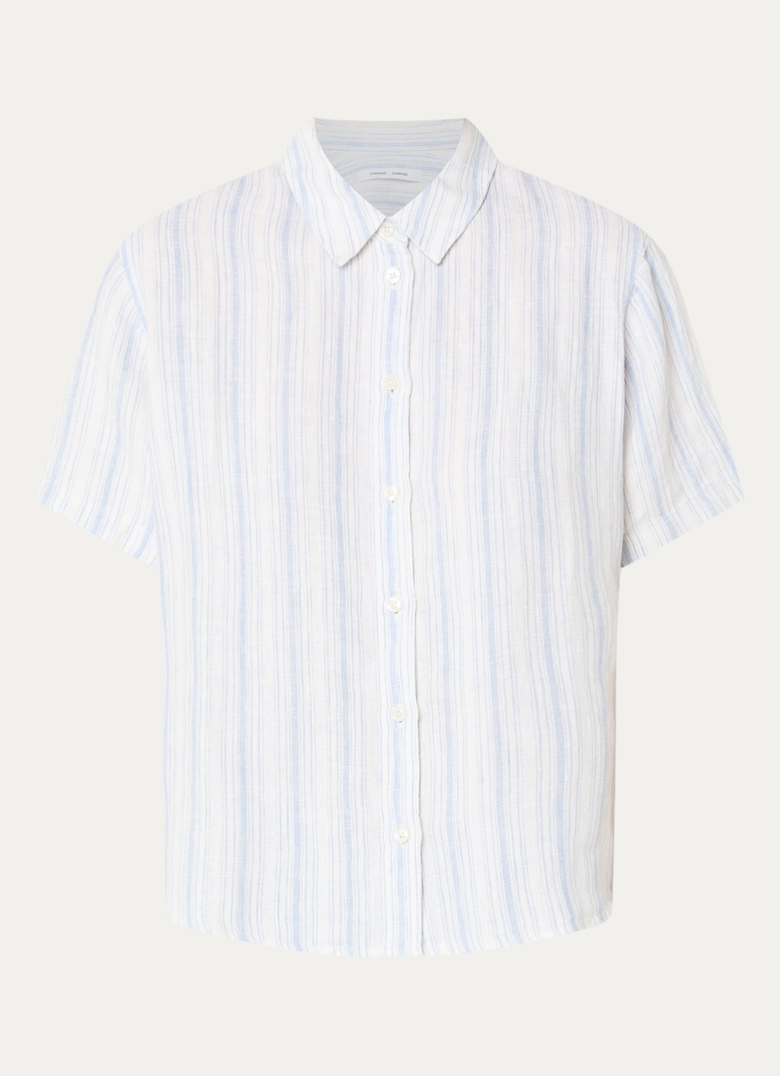 SAMSØE SAMSØE Samina blouse met streepprint - voorkant blauw