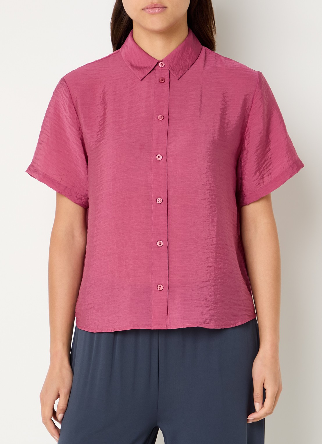 SAMSØE SAMSØE Saminna semi-transparante blouse in zijdeblend met structuur - detail 4 oudroze