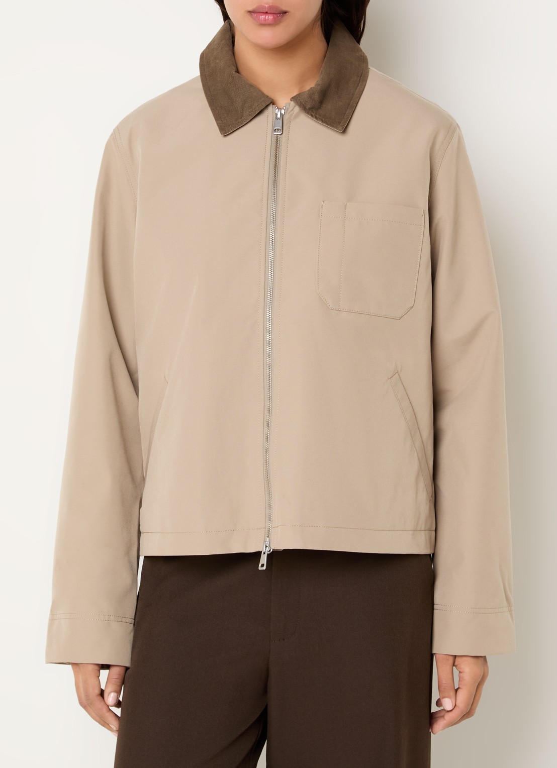 SAMSØE SAMSØE Sarobinson barn jack met opgestikte zak - detail 2 beige