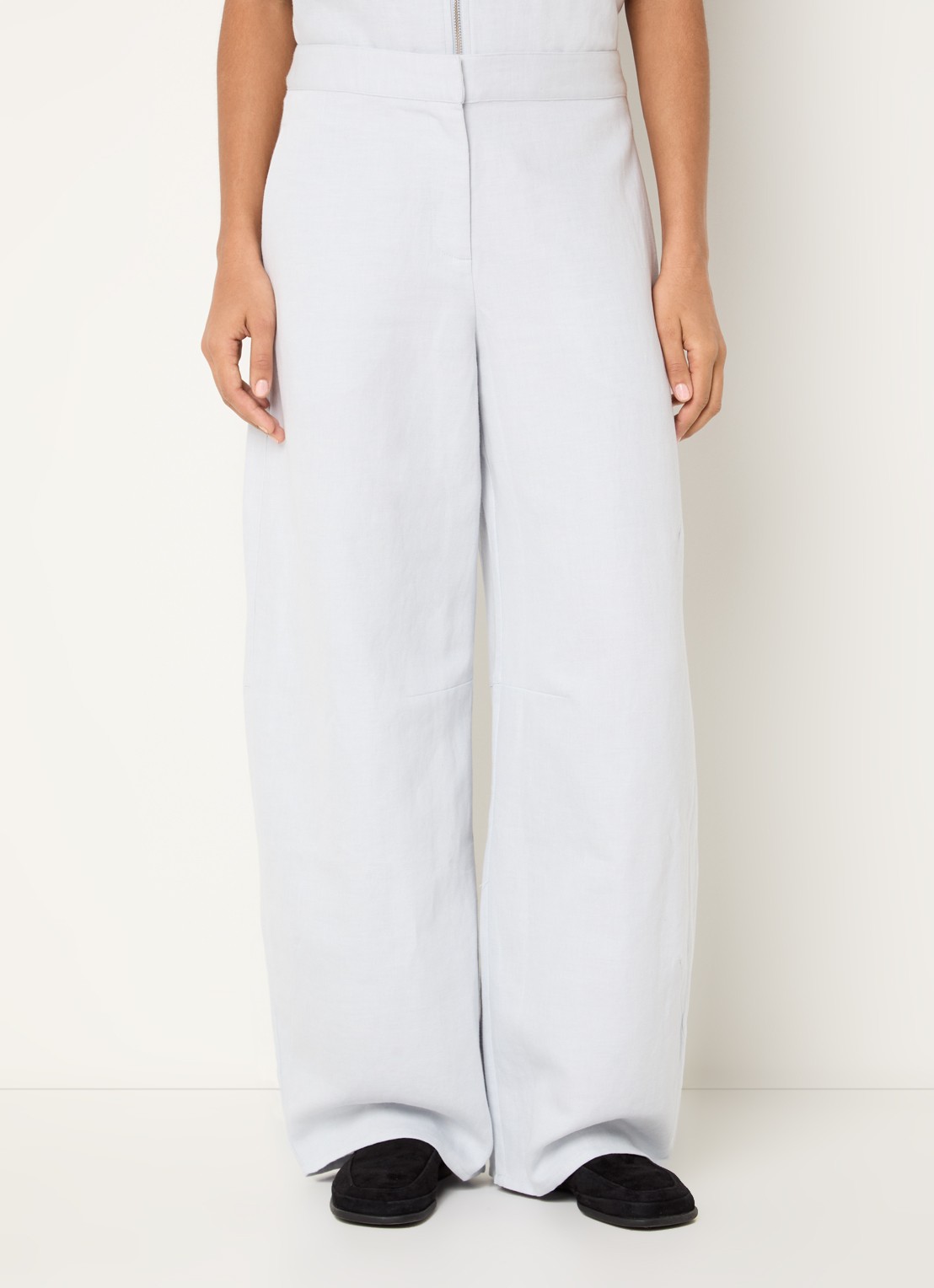 SAMSØE SAMSØE Saroko high waist loose fit pantalon met steekzakken - detail 2 gebroken wit