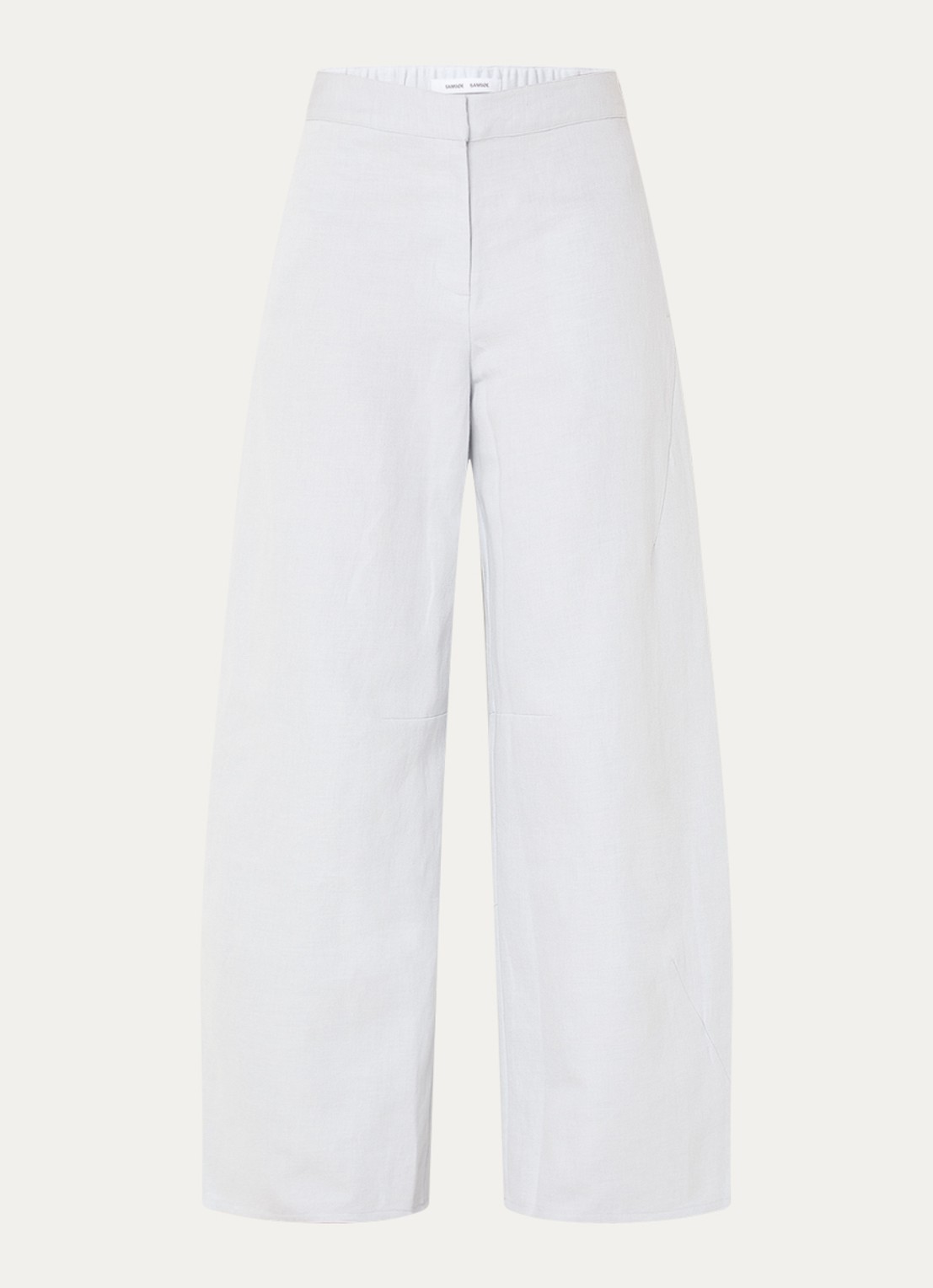 SAMSØE SAMSØE Saroko high waist loose fit pantalon met steekzakken - voorkant 3 gebroken wit