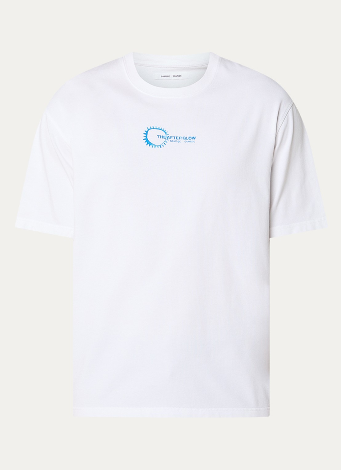 SAMSØE SAMSØE Sasteven T-shirt met front- en backprint - voorkant wit
