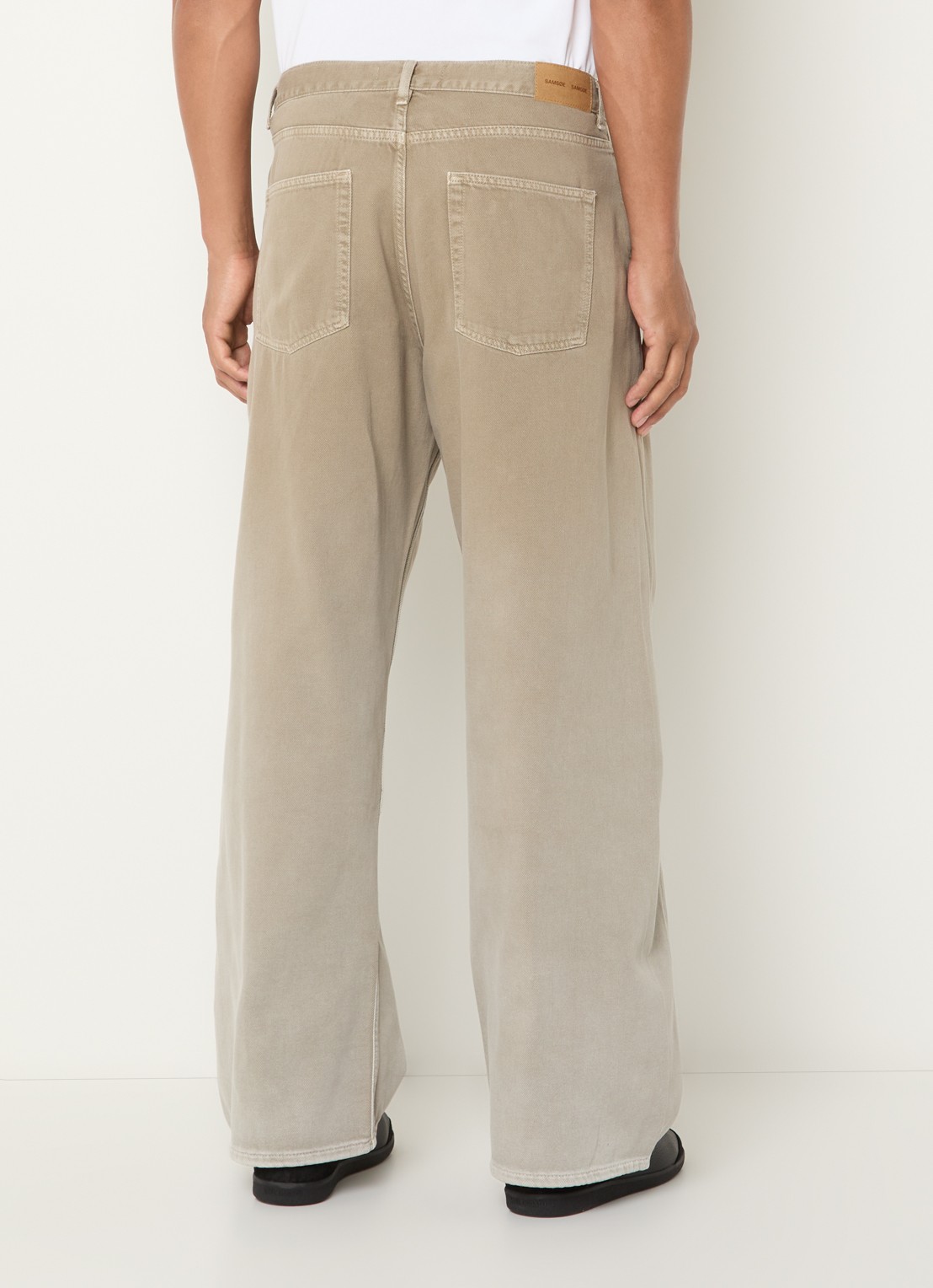 SAMSØE SAMSØE Satimothy wide leg jeans met gekleurde wassing - achterkant 5 beige