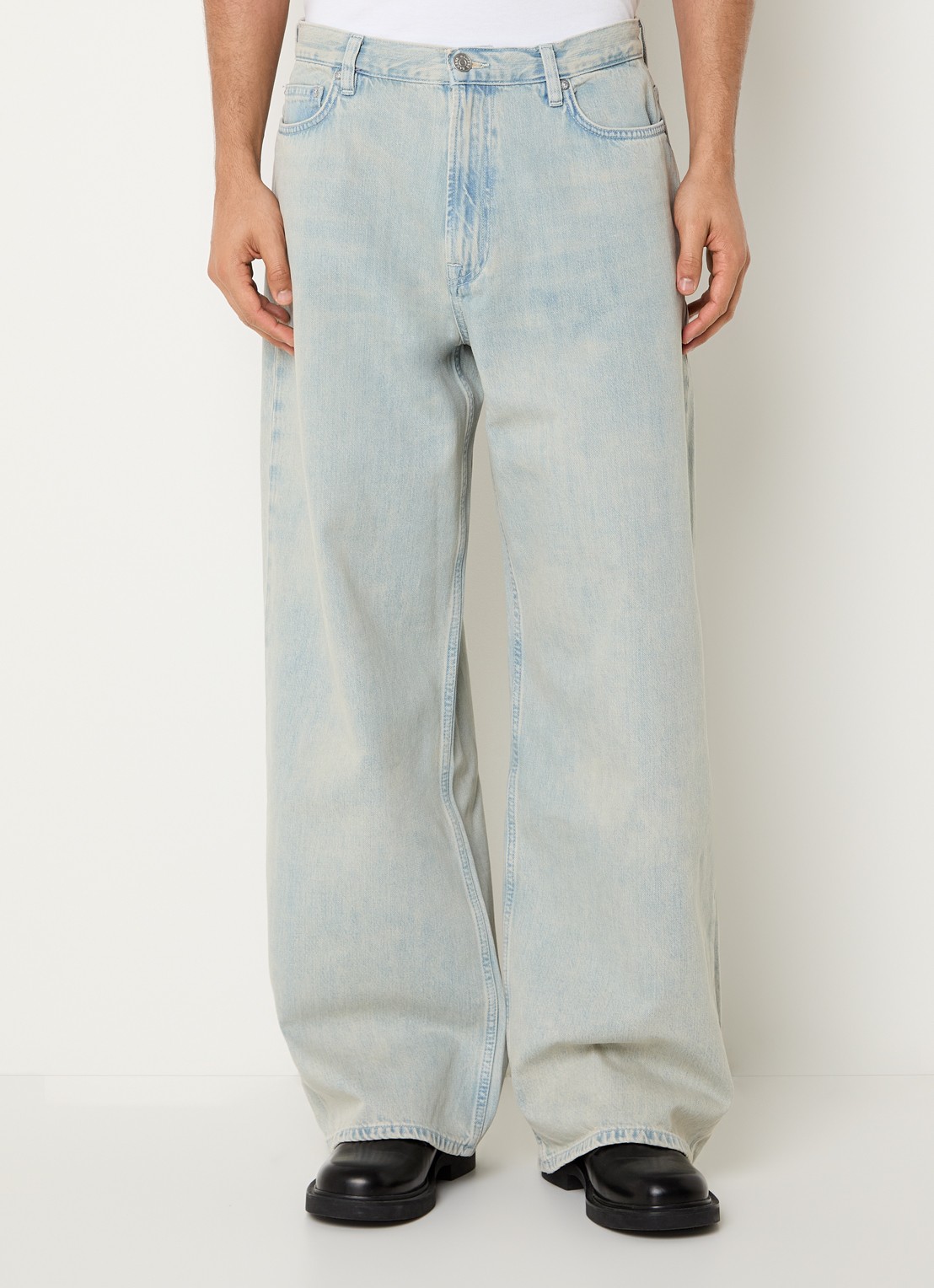 SAMSØE SAMSØE Satimothy wide leg jeans met lichte wassing - detail 4 indigo
