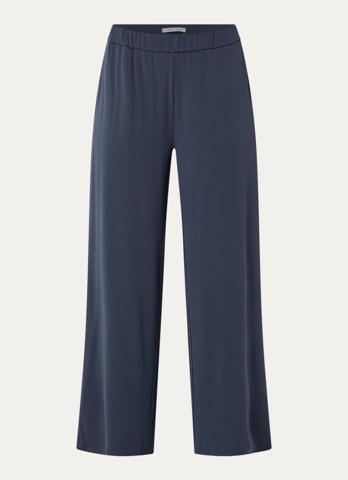 SAMSØE SAMSØE Saumi high waist loose fit broek met steekzakken - voorkant 2 donkerblauw