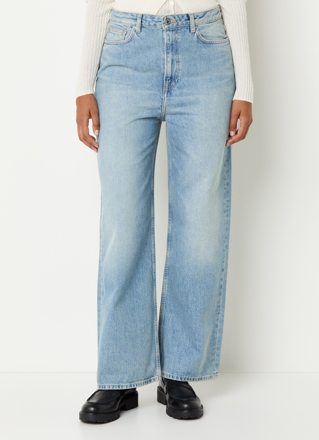 SAMSØE SAMSØE Shelly high waist wide leg jeans met steekzakken - detail 4 jeans