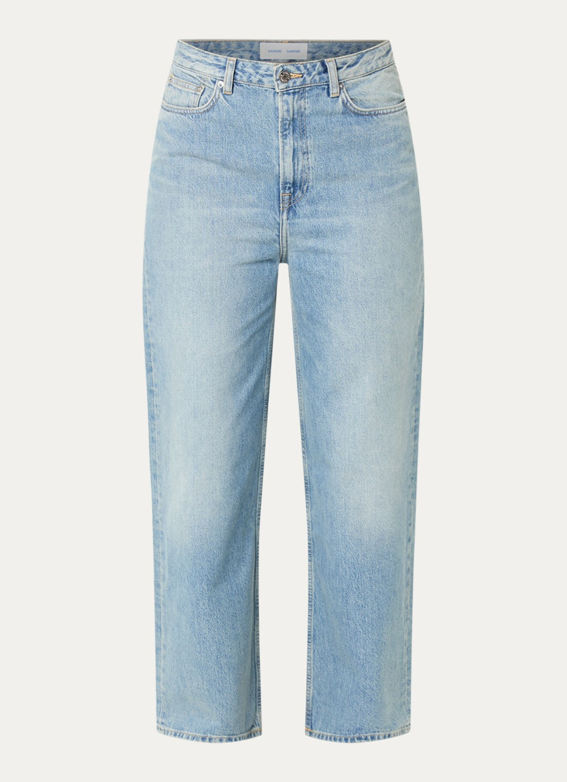 SAMSØE SAMSØE Shelly high waist wide leg jeans met steekzakken - voorkant 2 jeans