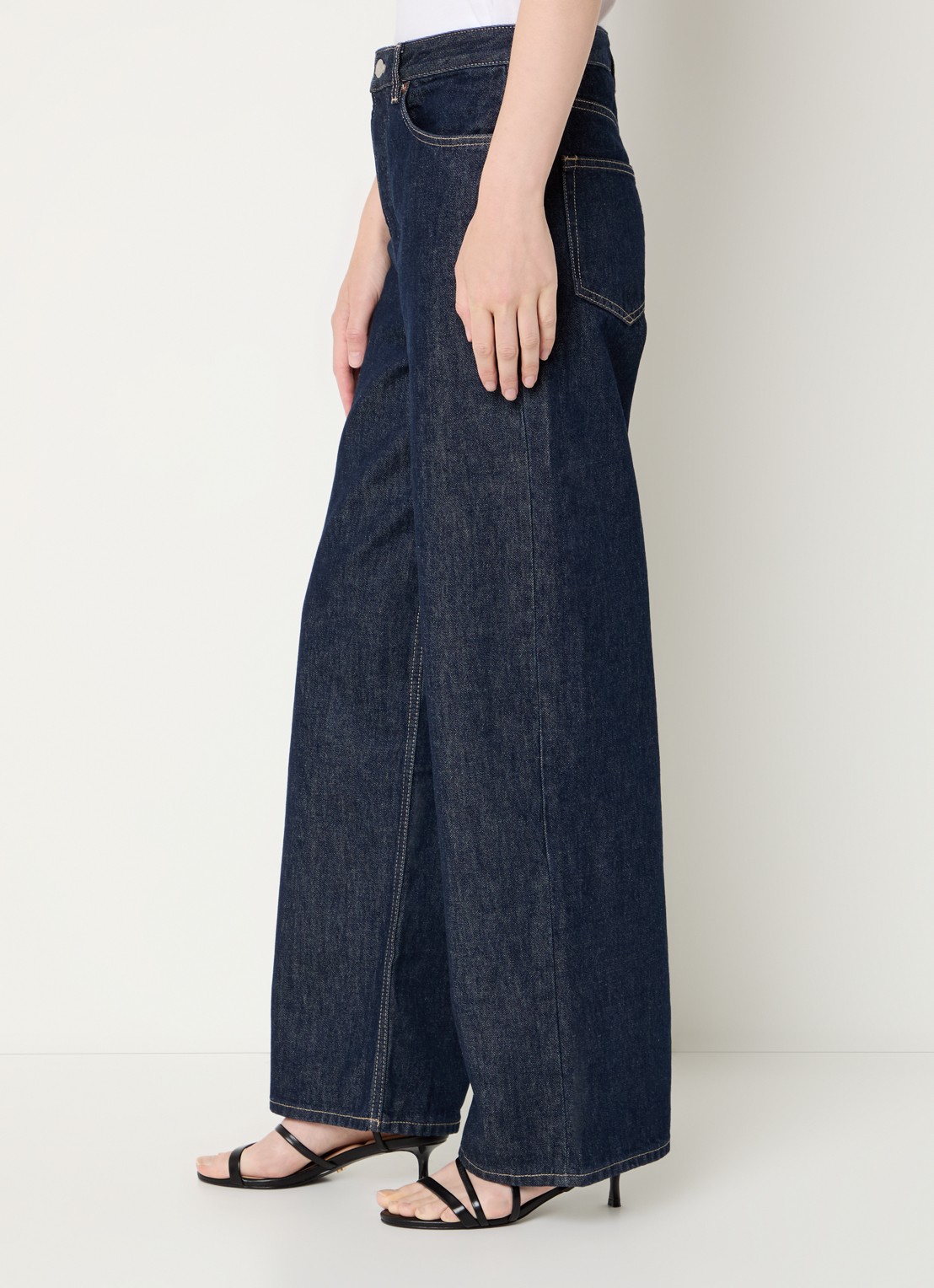 SAMSØE SAMSØE Shelly loose fit jeans met donkere wassing en steekzakken - detail 5 donkerblauw