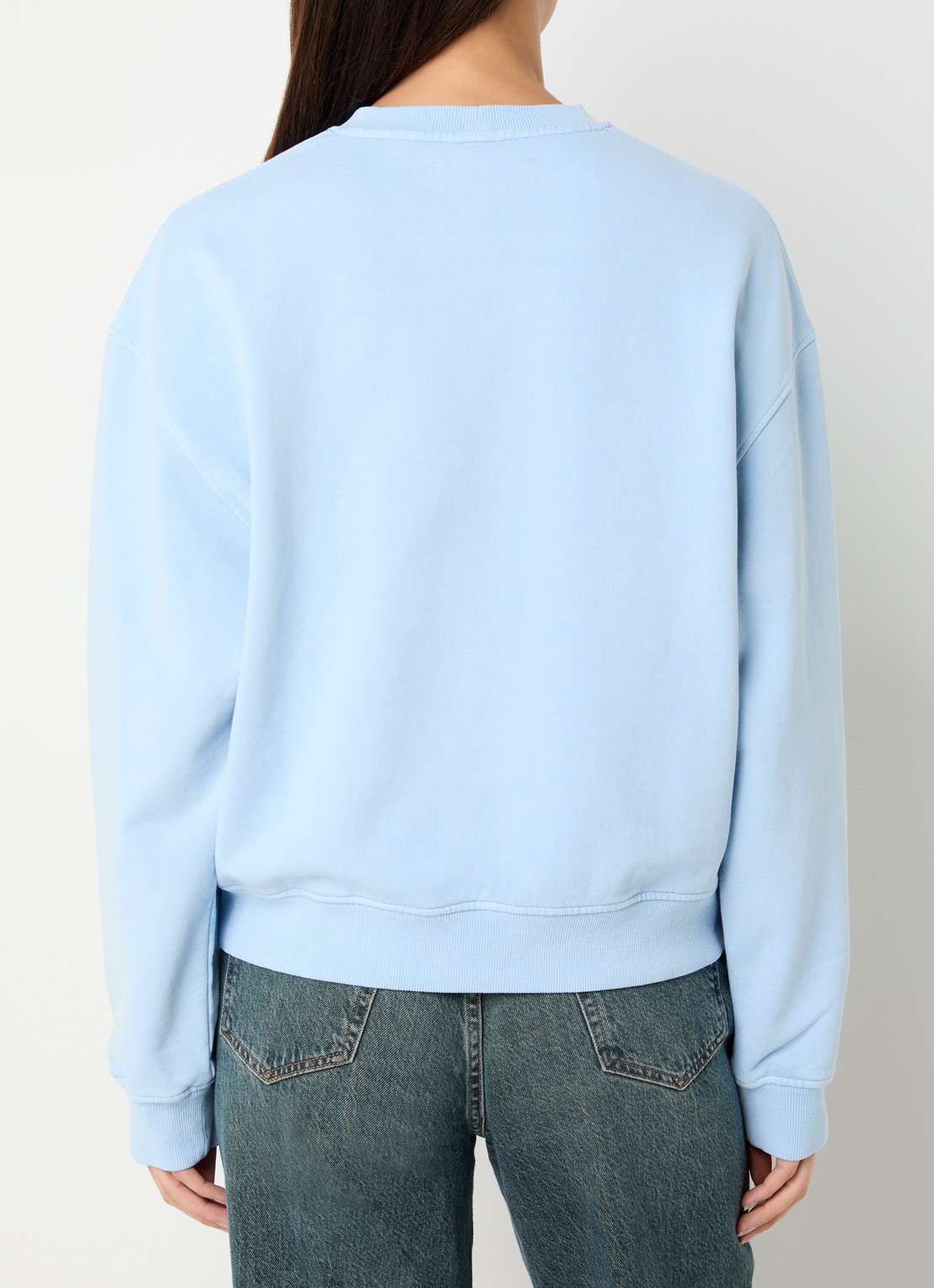 SAMSØE SAMSØE Van sweater met ronde hals - achterkant 4 lichtblauw