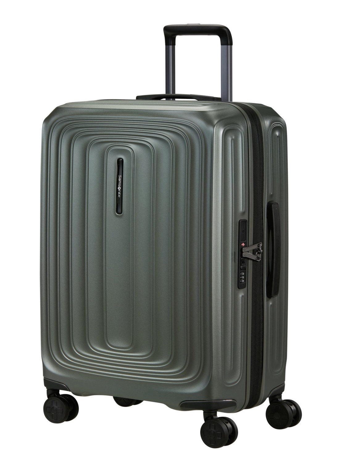 Samsonite 2Wander vergrootbare spinner 69 cm - voorkant 3 olijfgroen