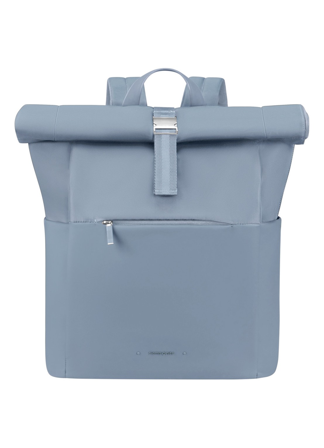 Samsonite 4Pack rolltop rugzak met 15,6 inch laptopvak - voorkant 2 blauwgrijs