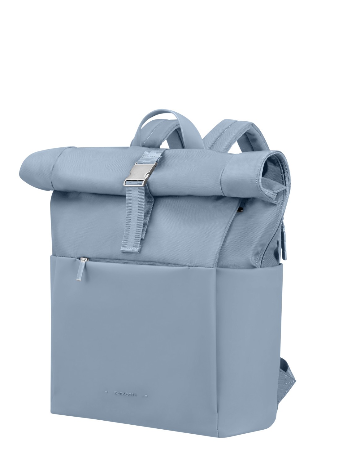 Samsonite 4Pack rolltop rugzak met 15,6 inch laptopvak - voorkant 3 blauwgrijs