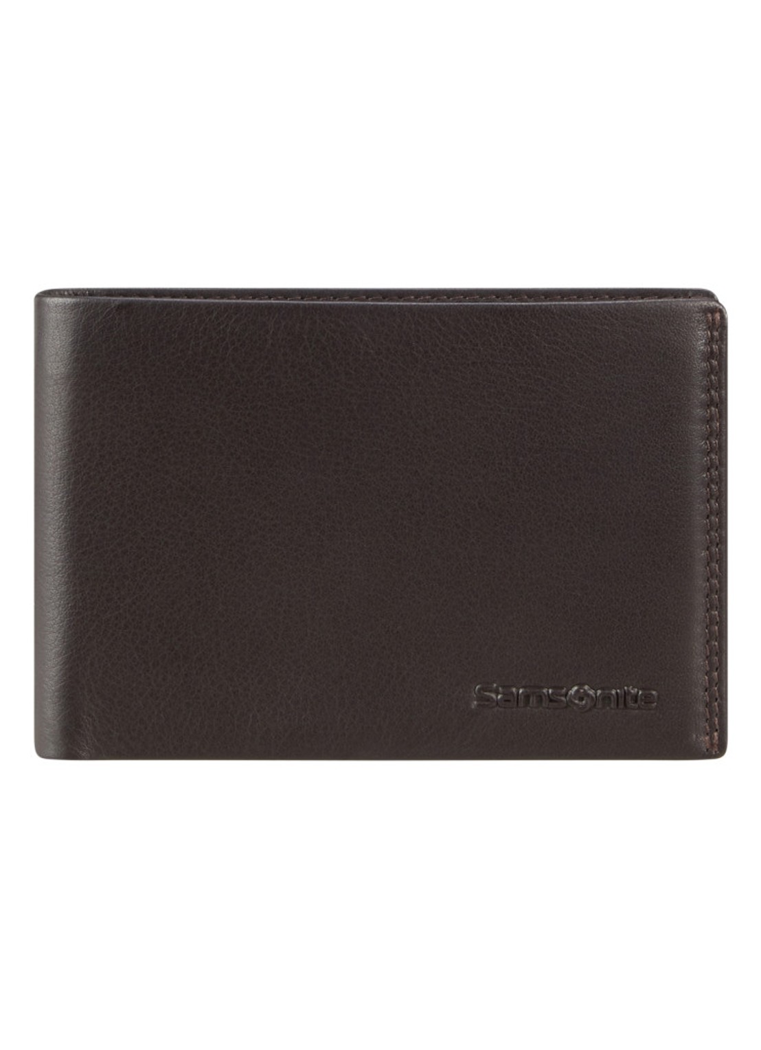 Samsonite Attack 2 SLG portemonnee van leer - voorkant donkerbruin