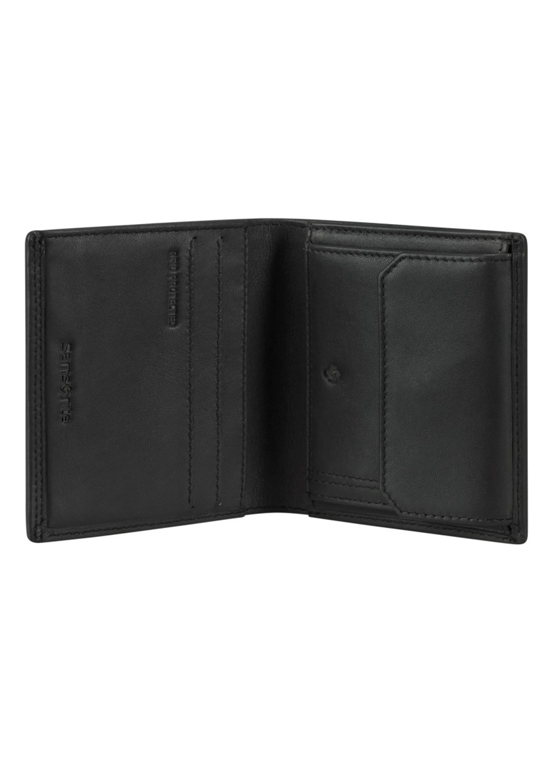 Samsonite Attack 2 SLG portemonnee van leer - voorkant 3 zwart