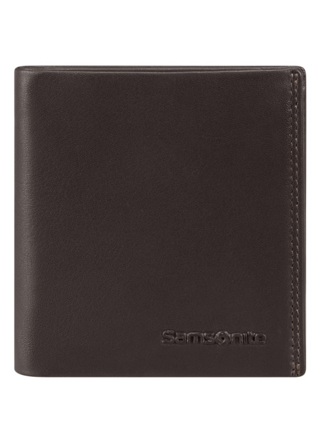 Samsonite Attack 2 SLG portemonnee van leer - voorkant 2 donkerbruin