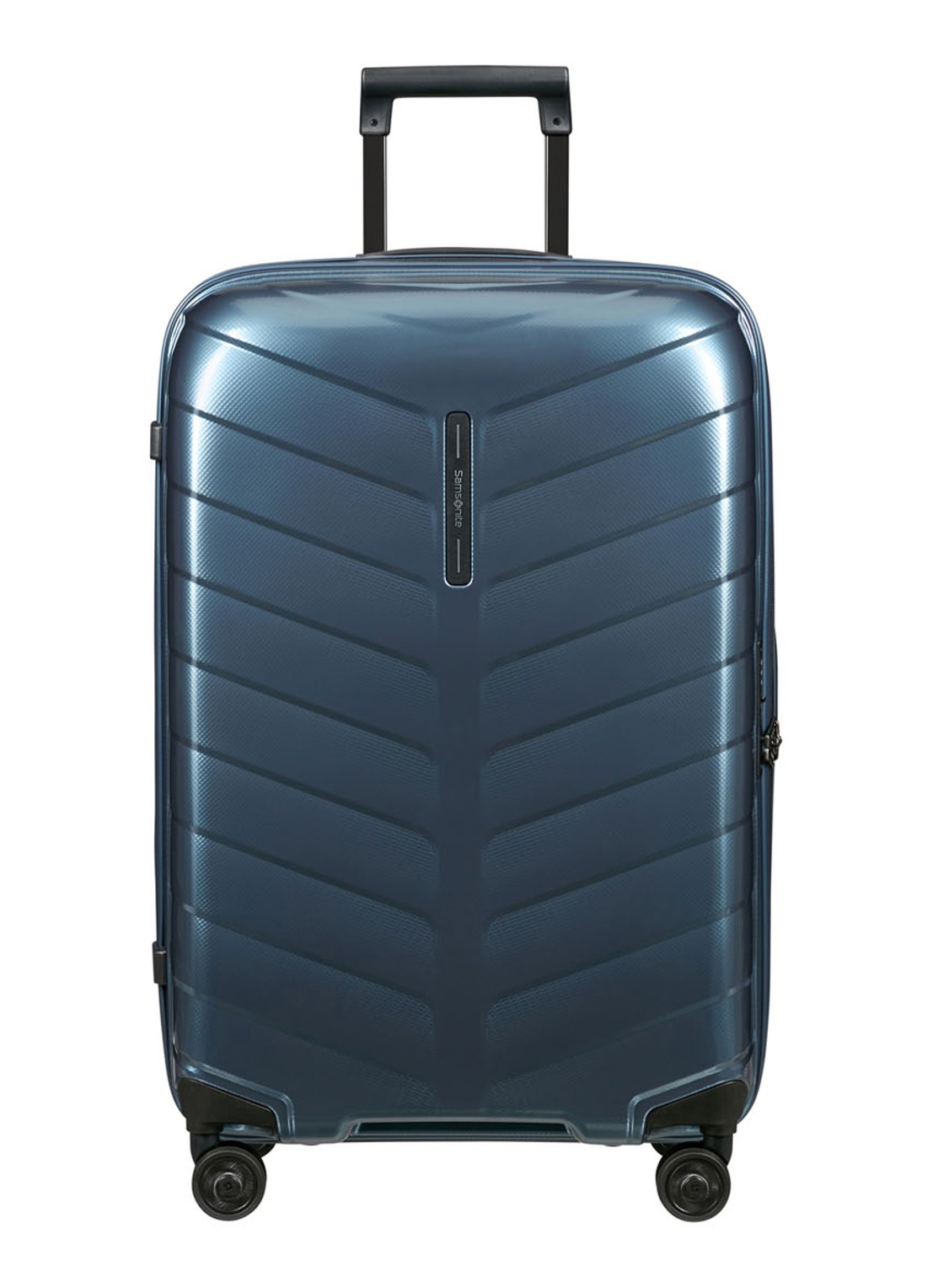 Samsonite Attrix spinner 69 cm - voorkant 3 staalblauw
