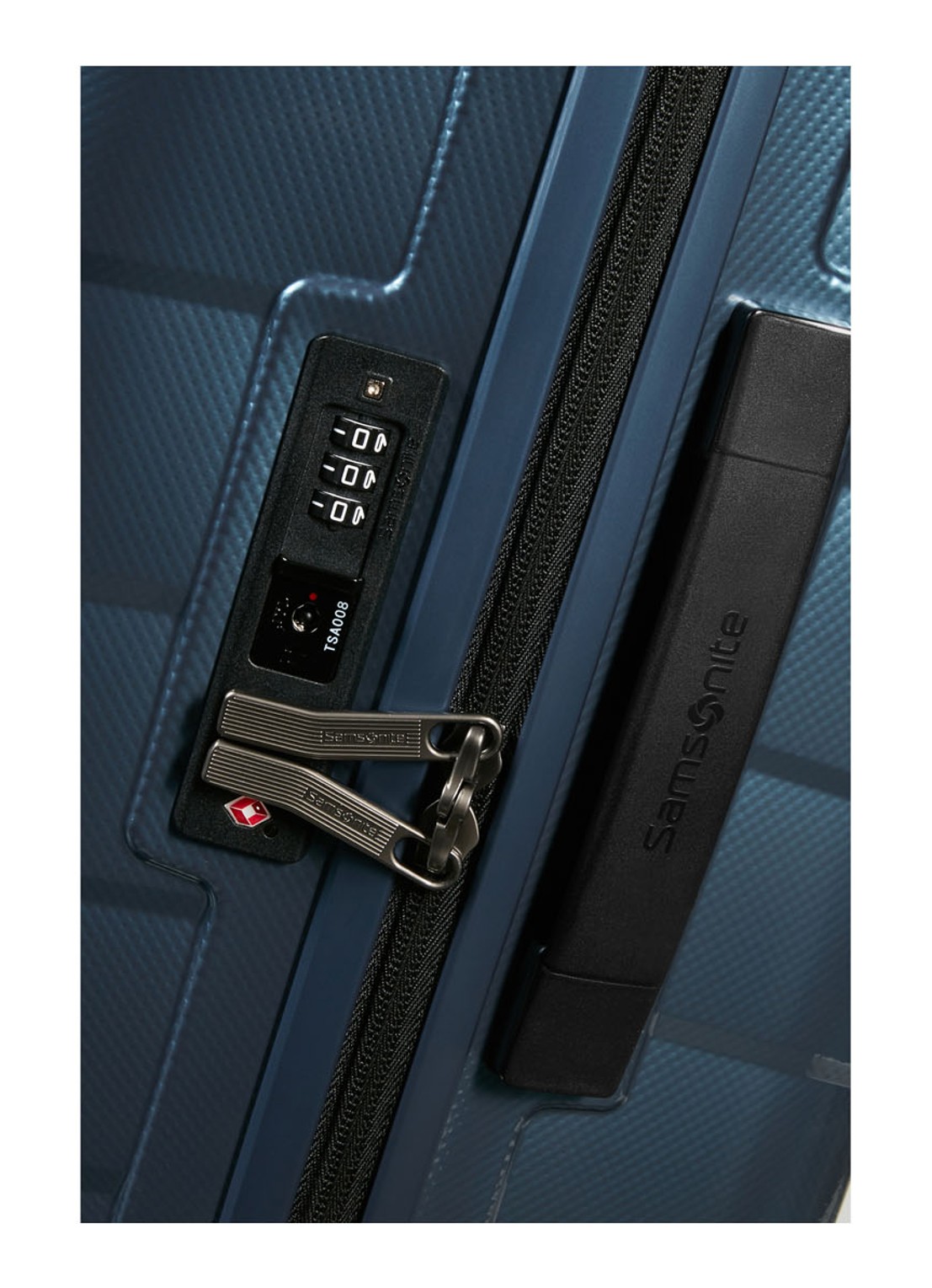 Samsonite Attrix spinner 75 cm - detail 4 staalblauw