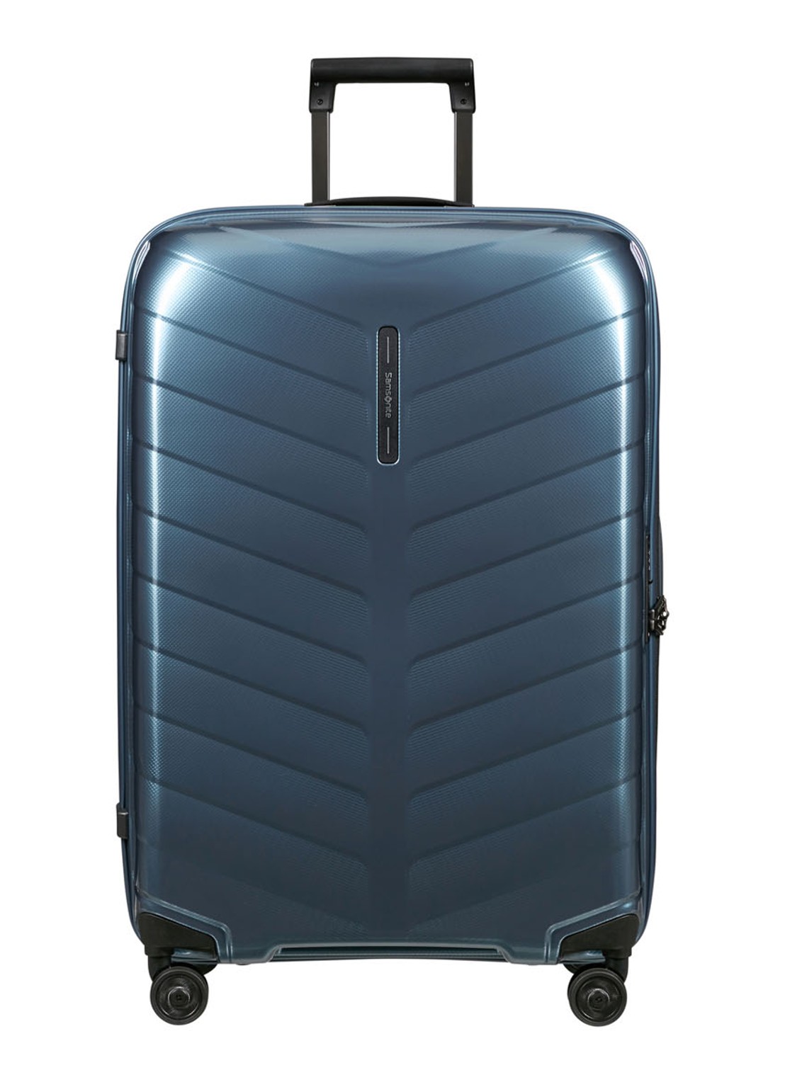 Samsonite Attrix spinner 75 cm - voorkant 2 staalblauw