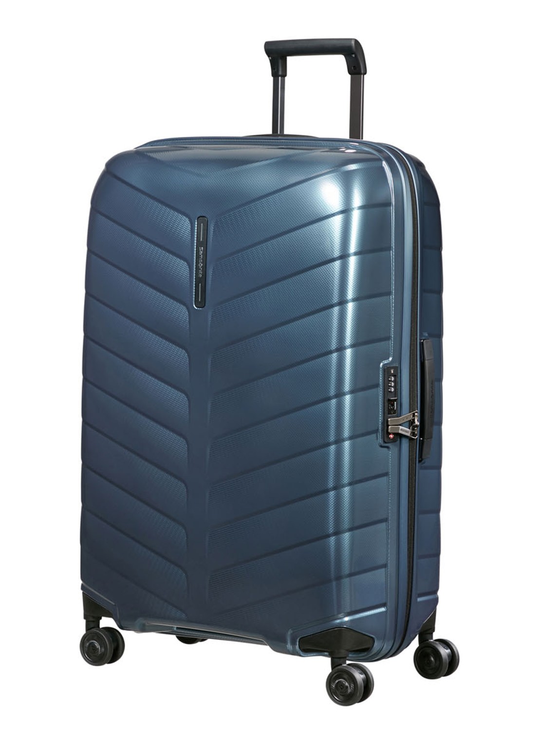 Samsonite Attrix spinner 75 cm - voorkant 3 staalblauw
