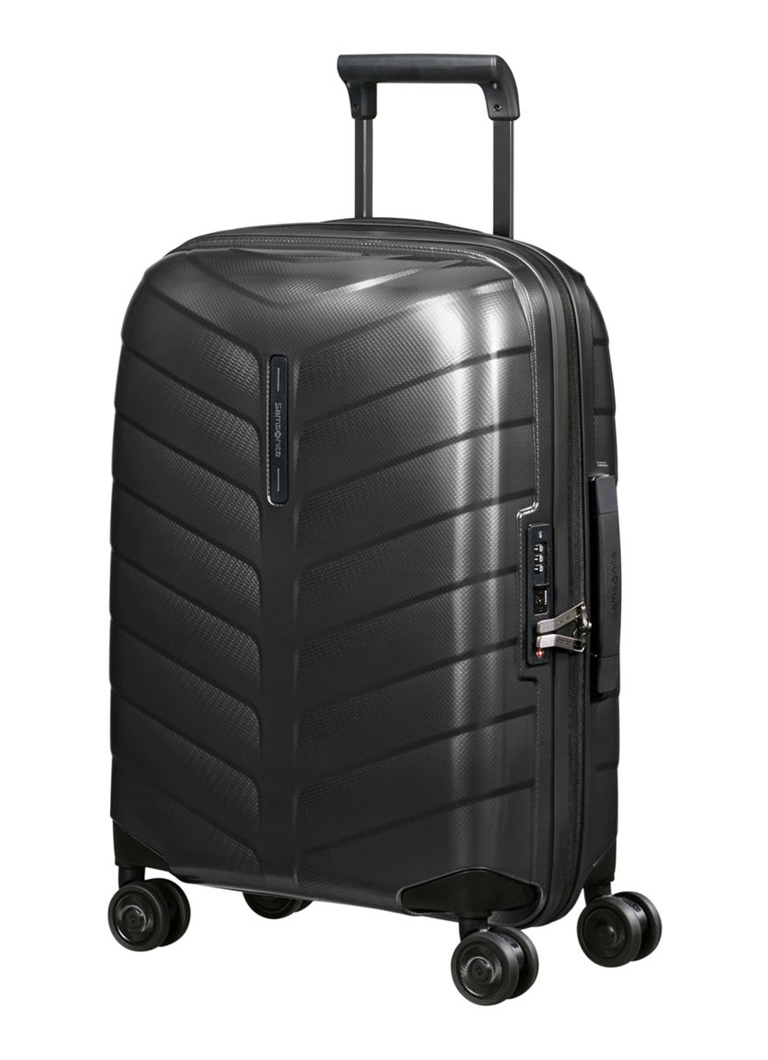 Samsonite Attrix vergrootbare spinner 55 cm - voorkant 3 antraciet