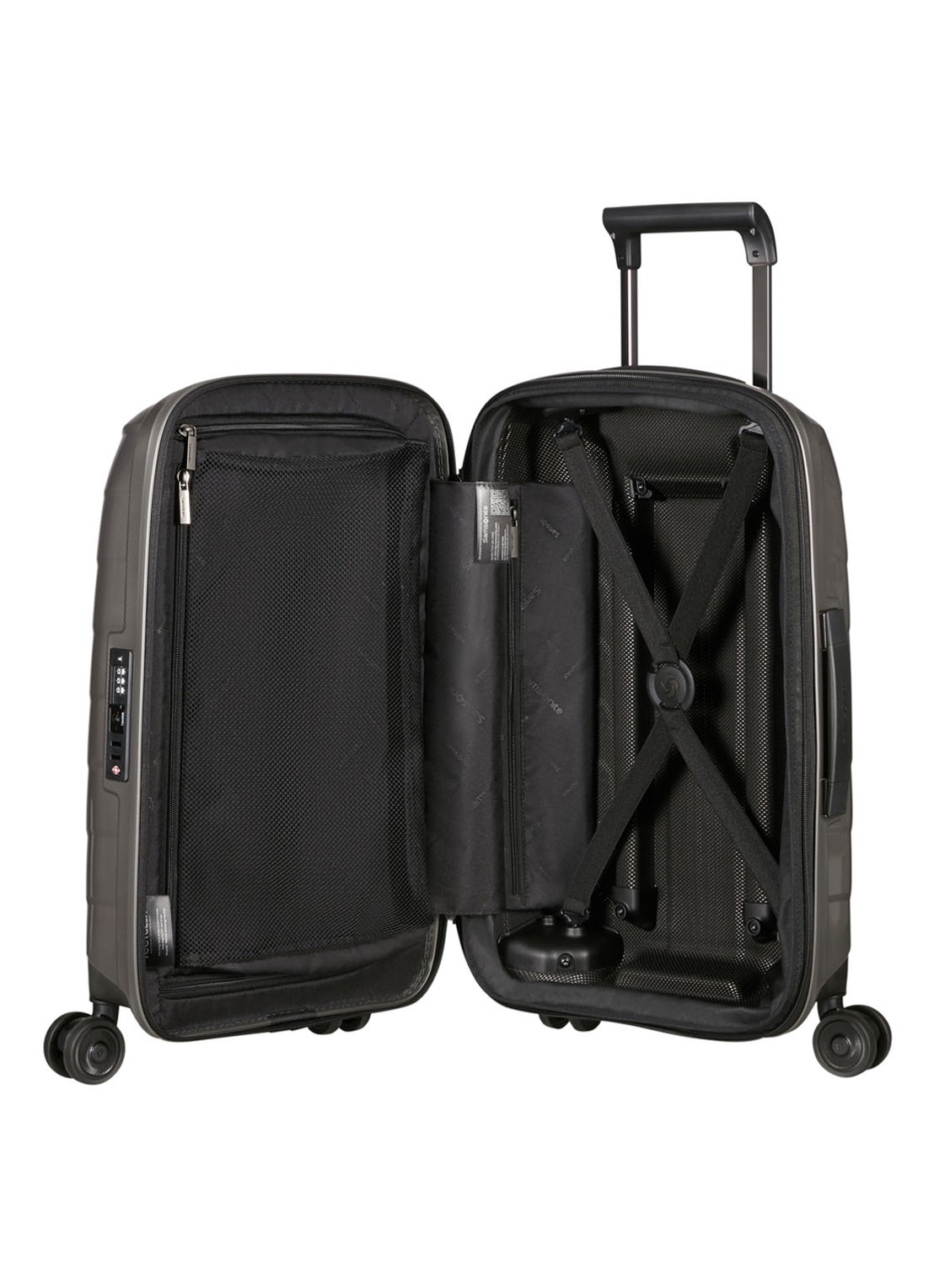 Samsonite Attrix vergrootbare spinner 55 cm - achterkant antraciet