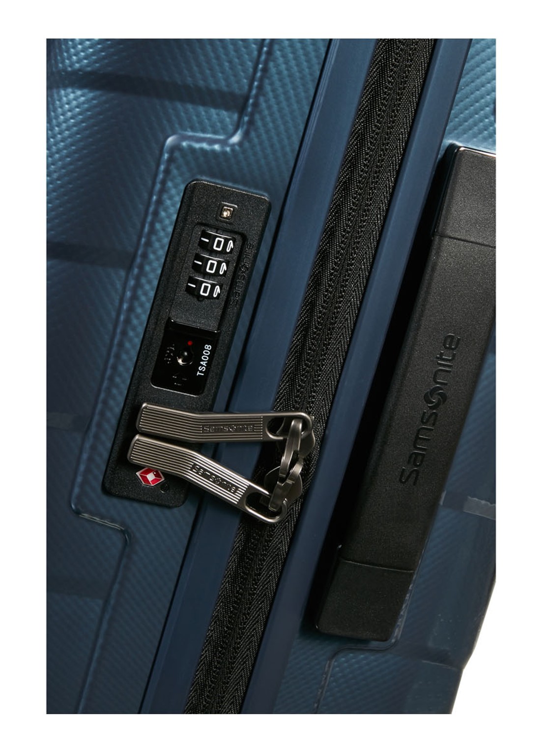 Samsonite Attrix vergrootbare spinner 55 cm - detail 4 staalblauw