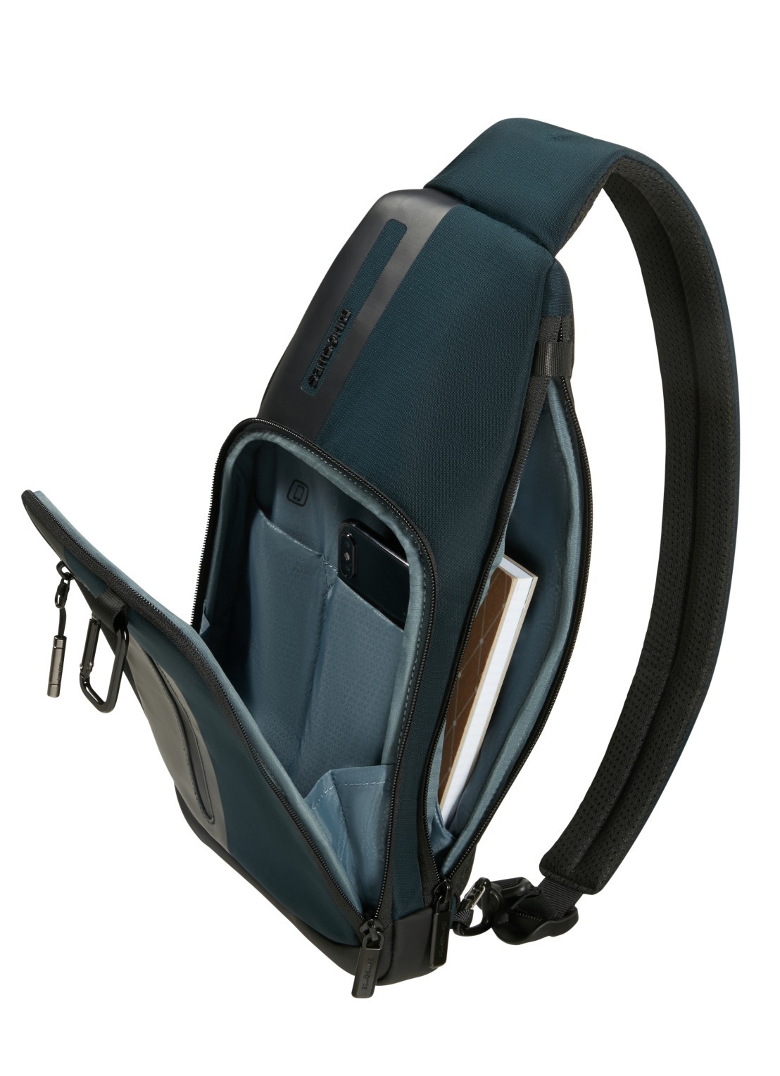 Samsonite Biz2Go M crossbodytas - achterkant 3 donkerblauw