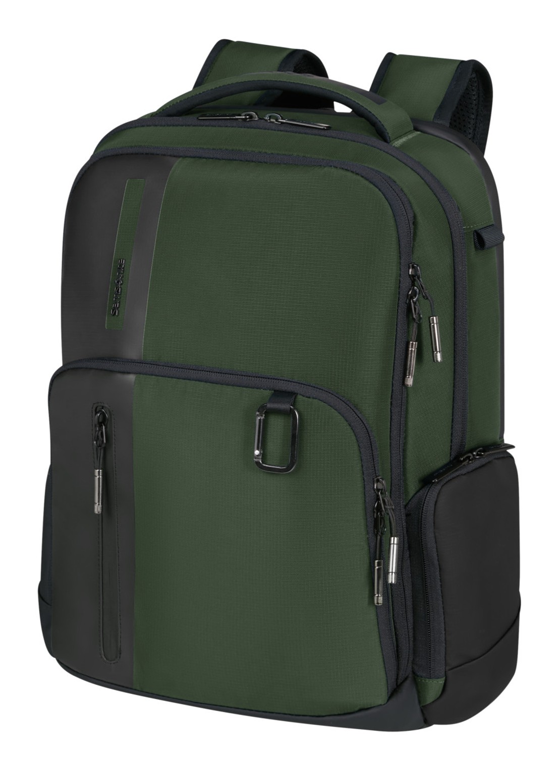Samsonite Biz2go rugzak met 15,6 inch latopvak - voorkant 4 legergroen