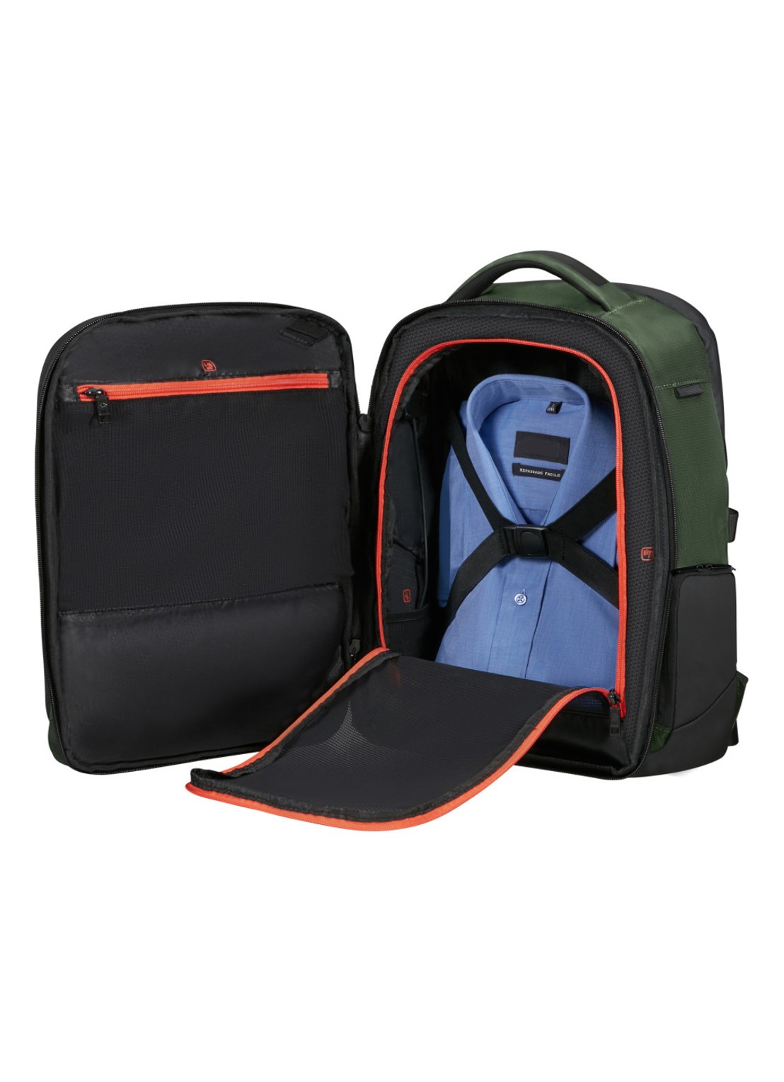Samsonite Biz2go rugzak met 15 inch laptopvak - voorkant 7 groen