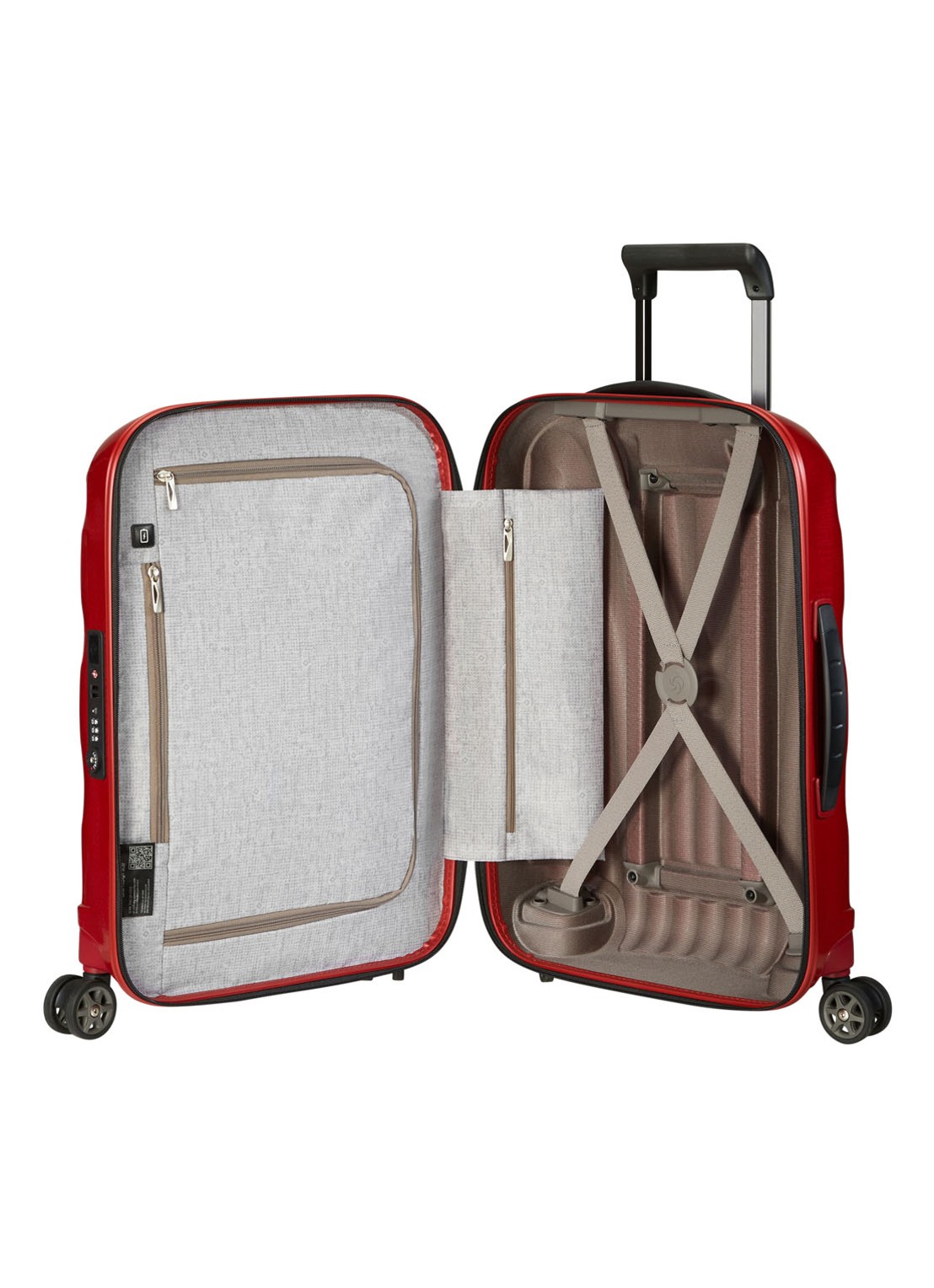 Samsonite C-Lite spinner 55 cm - voorkant 5 steenrood