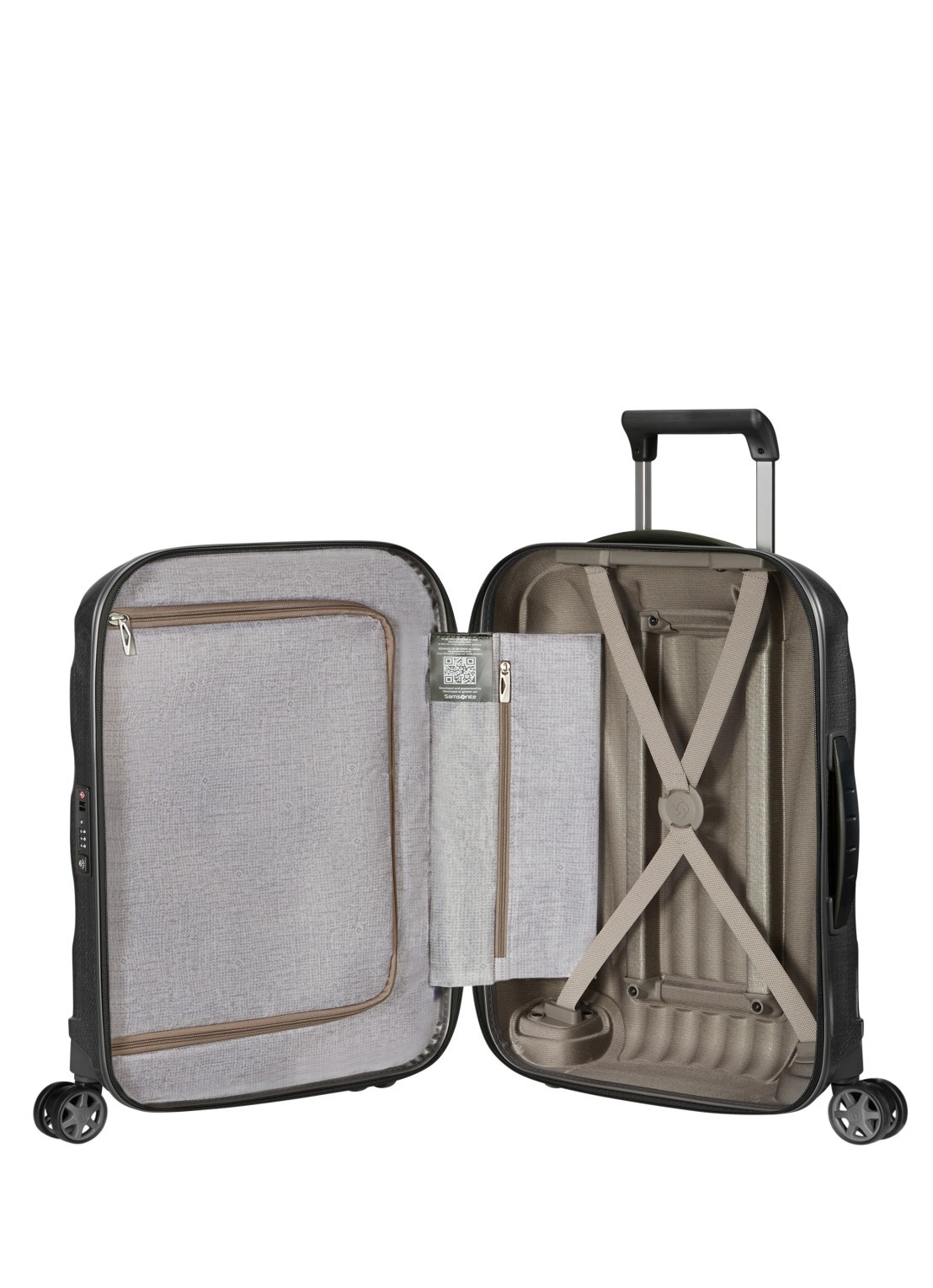 Samsonite C-Lite spinner 55 cm - achterkant zwart