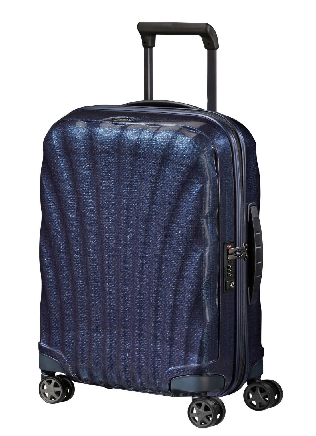 Samsonite C-Lite spinner 55 cm - voorkant 3 donkerblauw