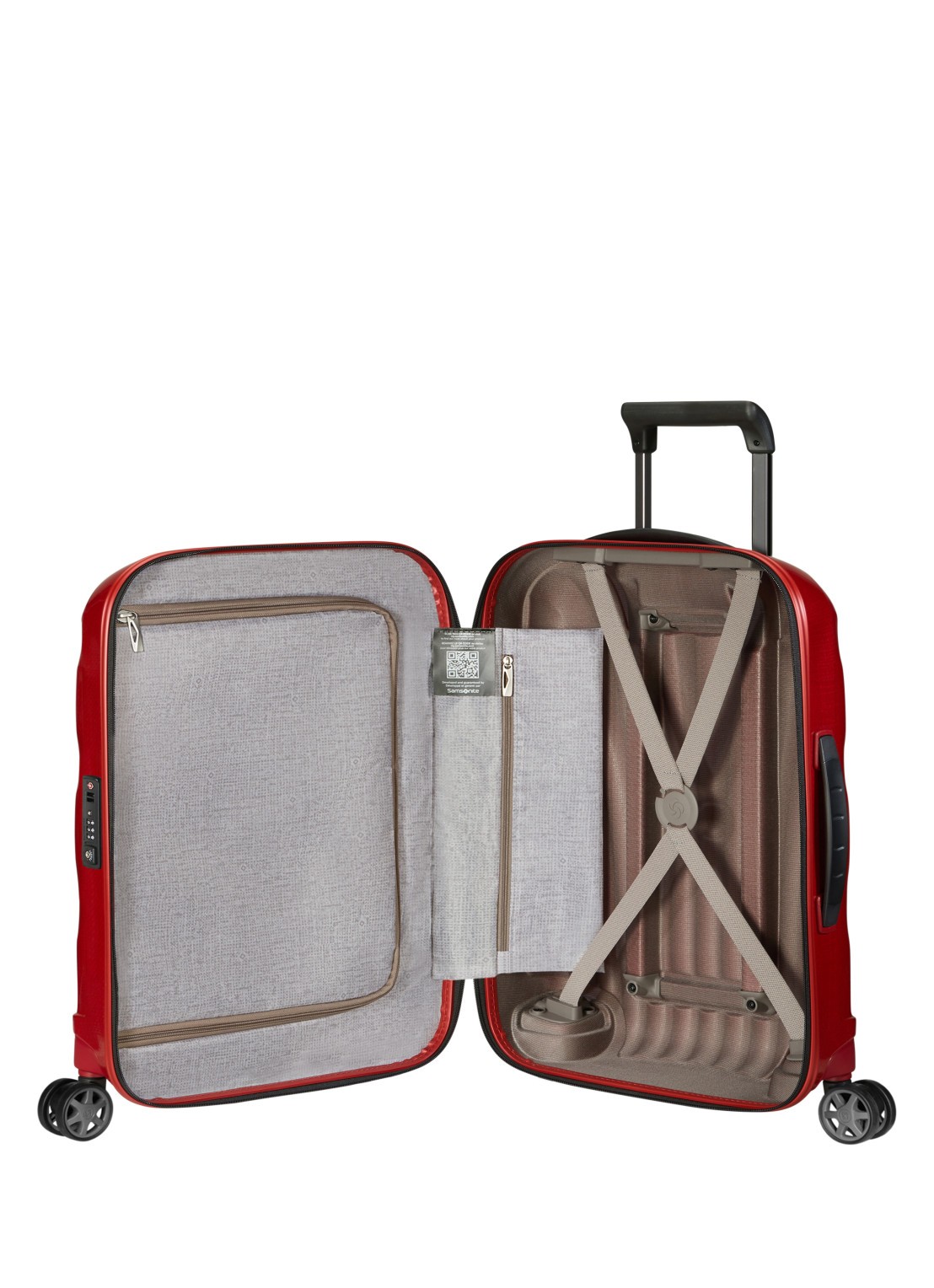 Samsonite C-Lite spinner 55 cm - detail rood